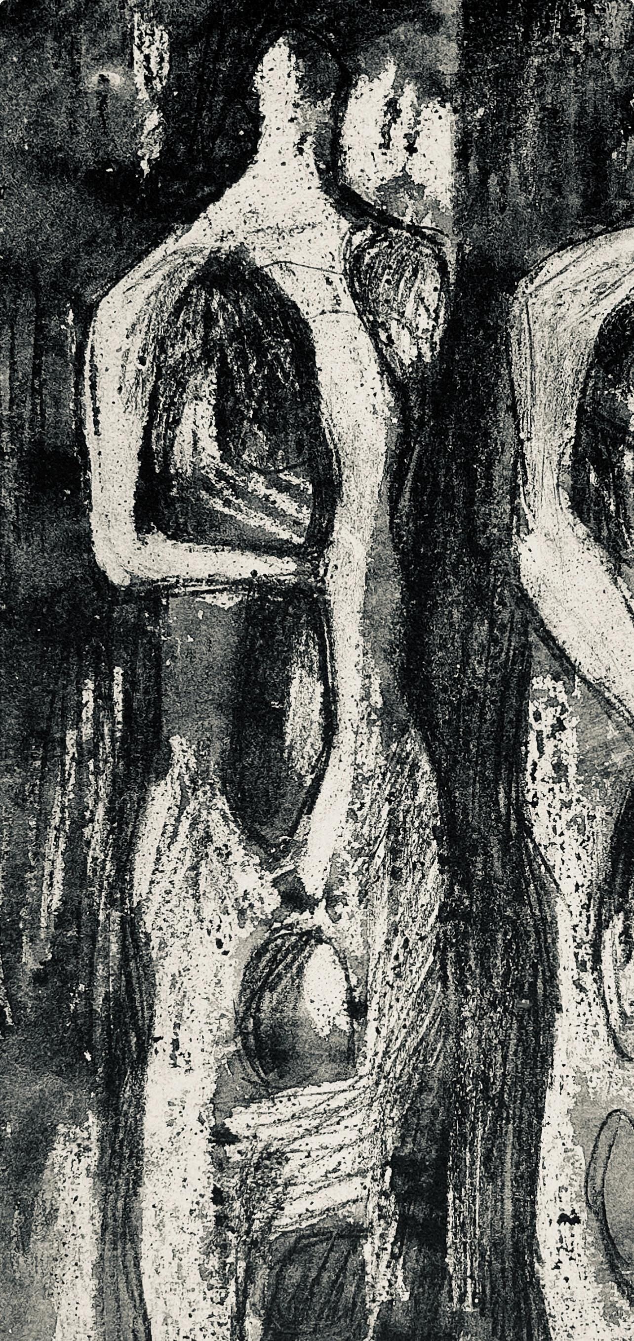 Henry Moore, Two Standing Figures, The Drawings Of Henry Moore, Lithograph