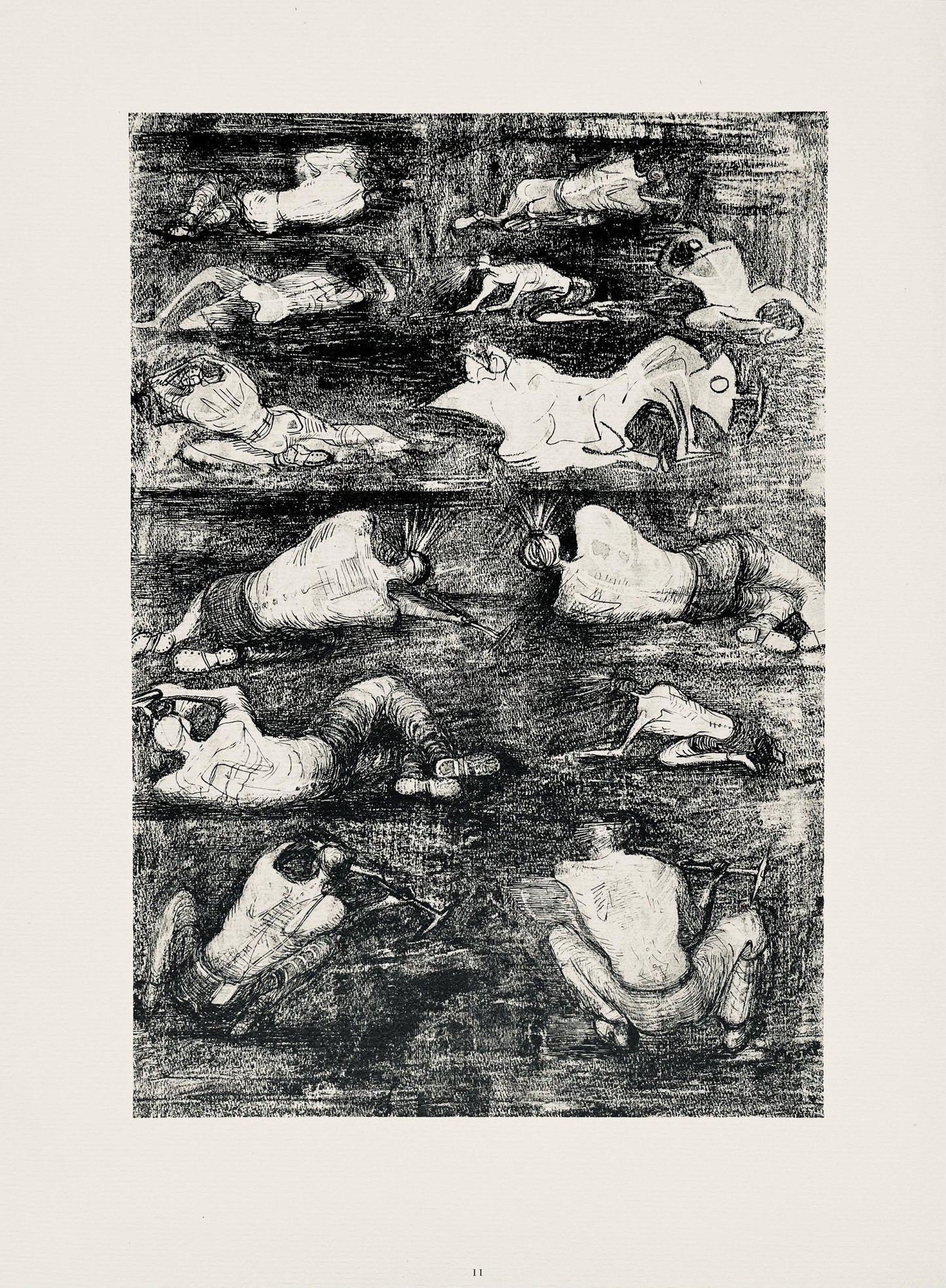 Henry Moore, Studies Of Miners At Work, The Drawings Of Henry Moore, Lithograph
