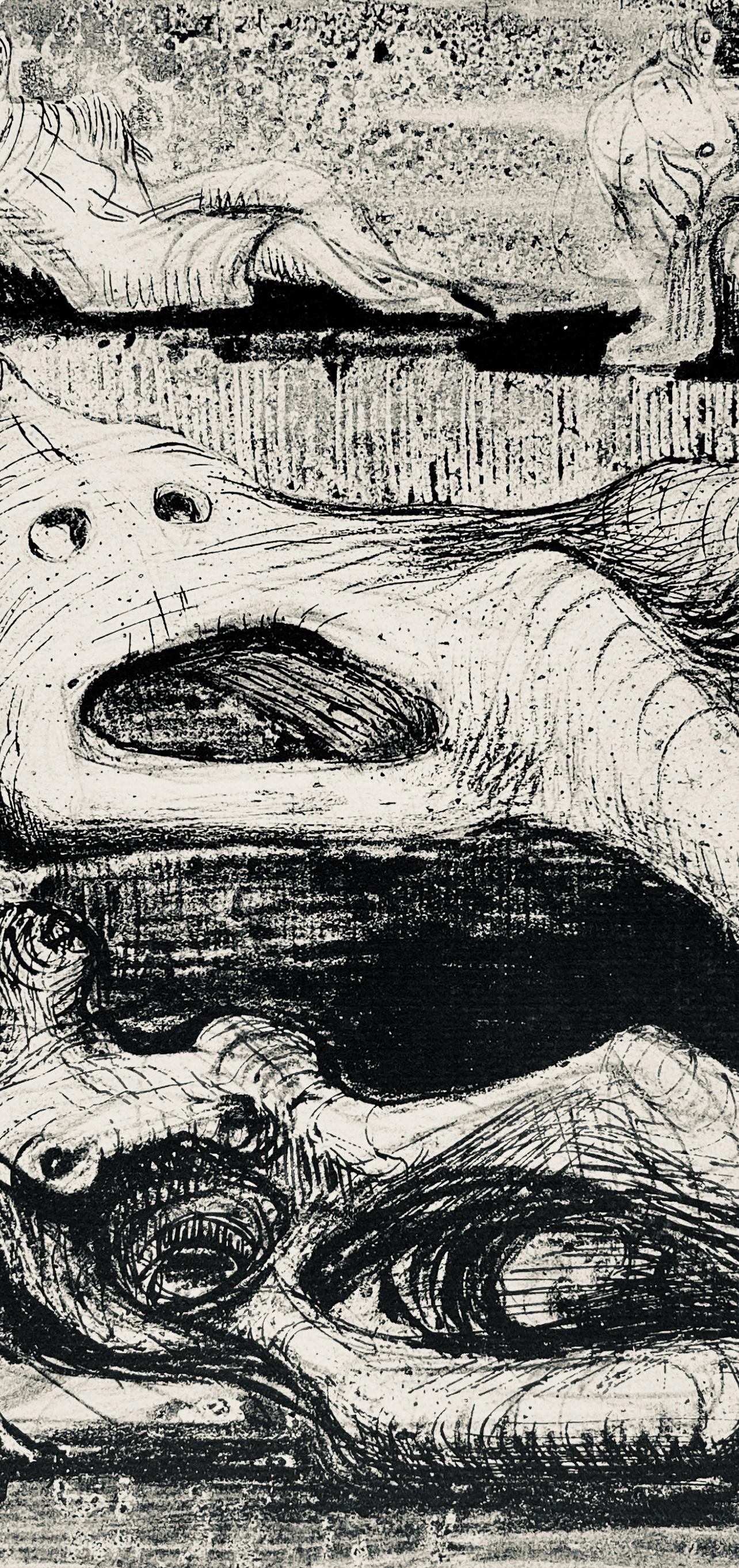 Henry Moore, Page From A Notebook, The Drawings Of Henry Moore, Lithograph