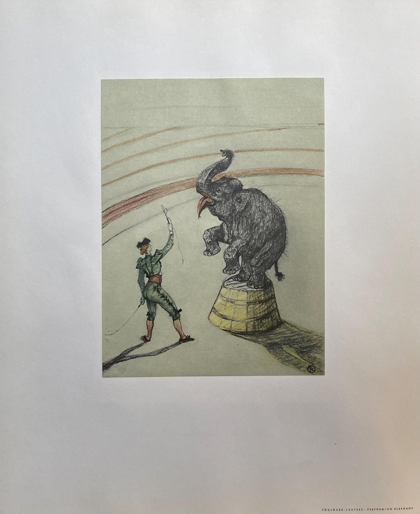 Henri De Toulouse-Lautrec, Performing Elephant, Henri De Toulouse-Lautrec, At The Circus, Lithograph