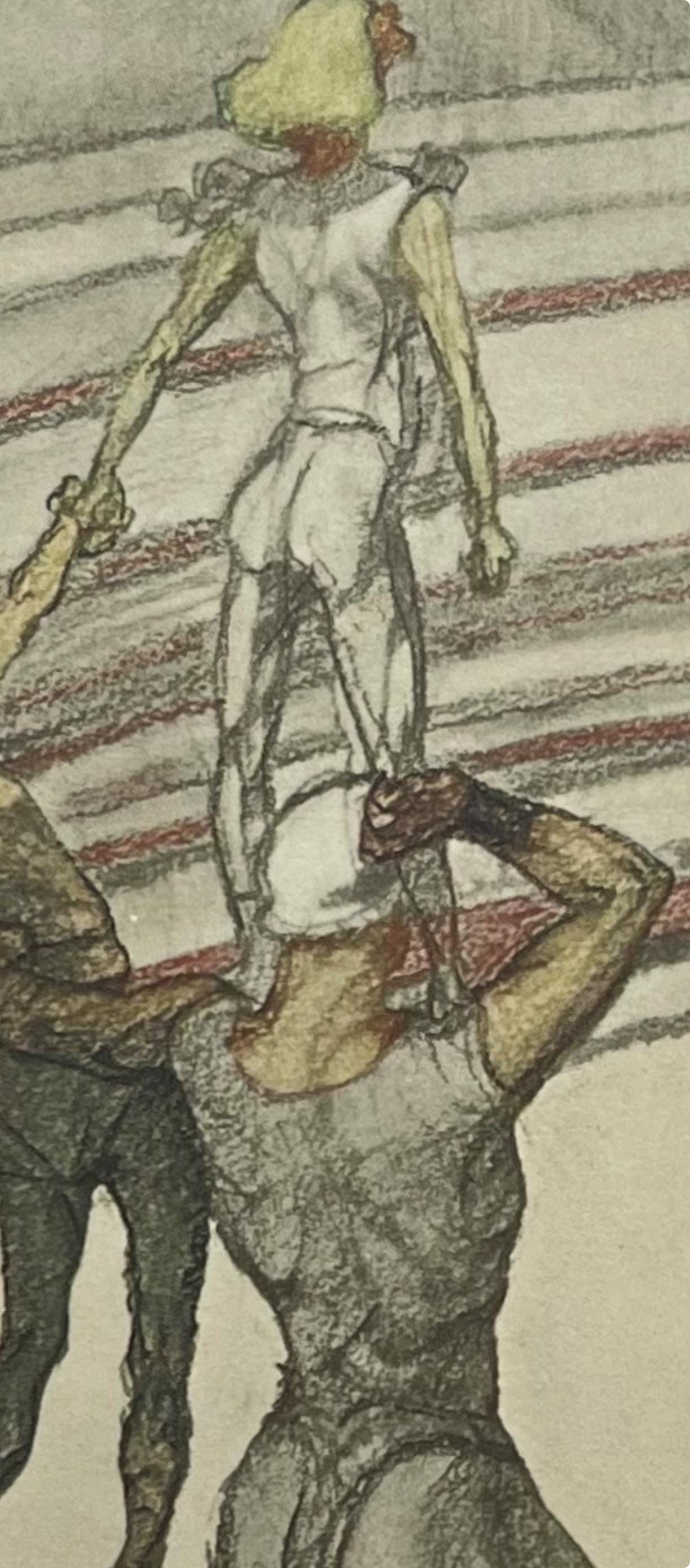 Henri De Toulouse-Lautrec, Circus Acrobats, Henri De Toulouse-Lautrec, At The Circus, Lithograph