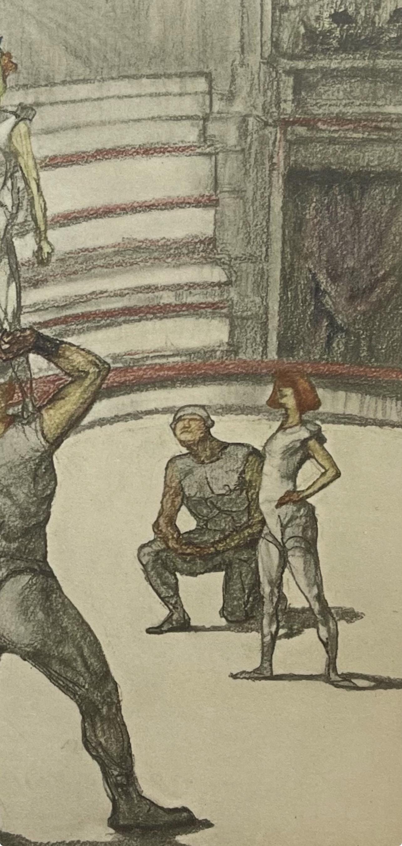 Henri De Toulouse-Lautrec, Circus Acrobats, Henri De Toulouse-Lautrec, At The Circus, Lithograph