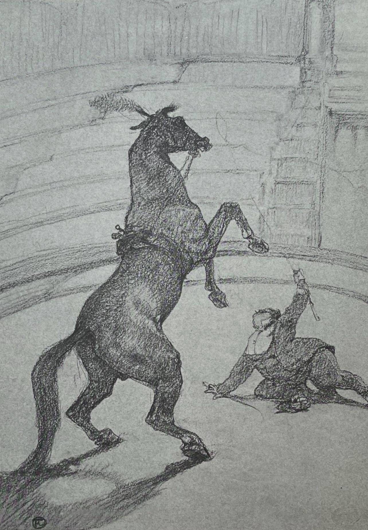 Henri De Toulouse-Lautrec, Performing Horse, Henri De Toulouse-Lautrec, At The Circus, Lithograph
