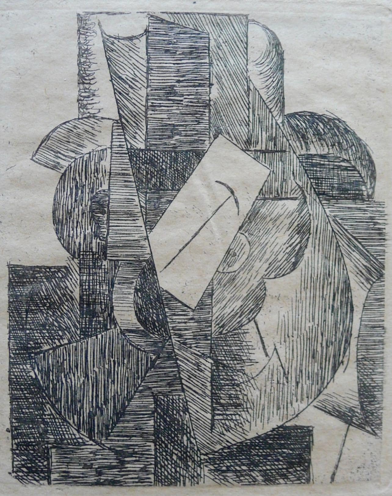 Pablo Picasso, L'Homme Au Chapeau (Bloch 29; Baer 42; Cramer 46), Du Cubisme, Etching