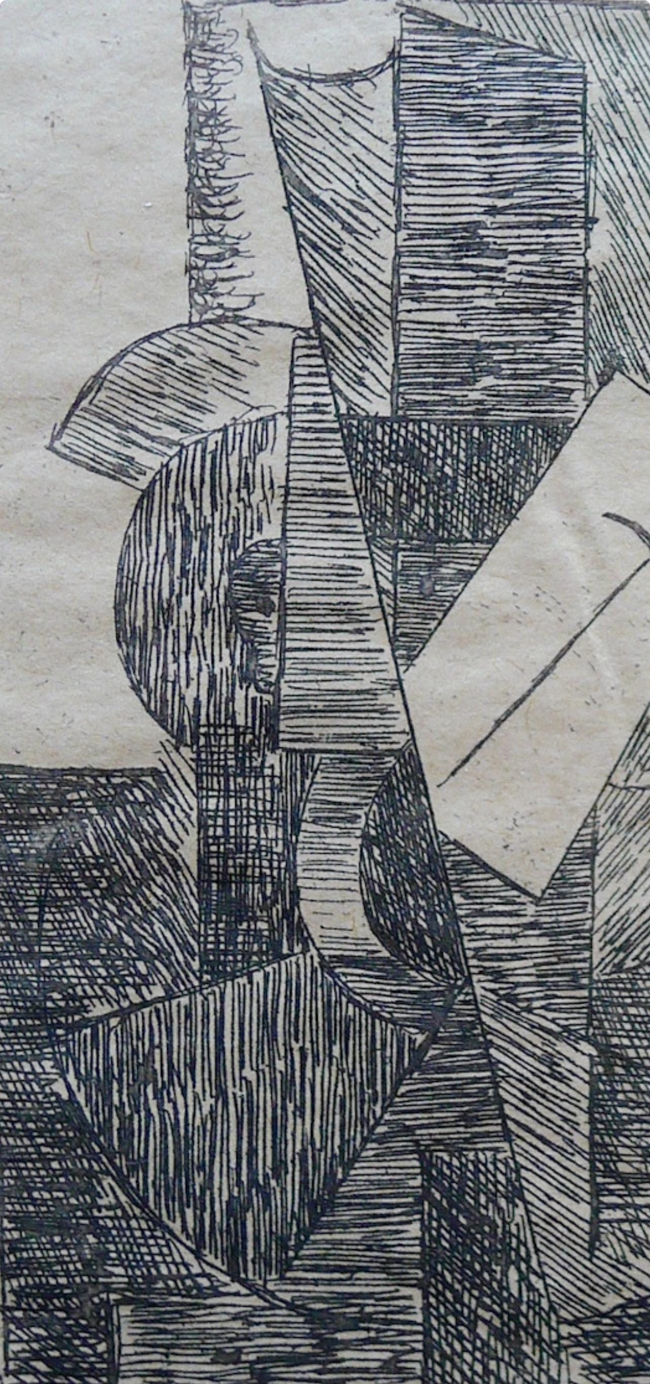 Pablo Picasso, L'Homme Au Chapeau (Bloch 29; Baer 42; Cramer 46), Du Cubisme, Etching