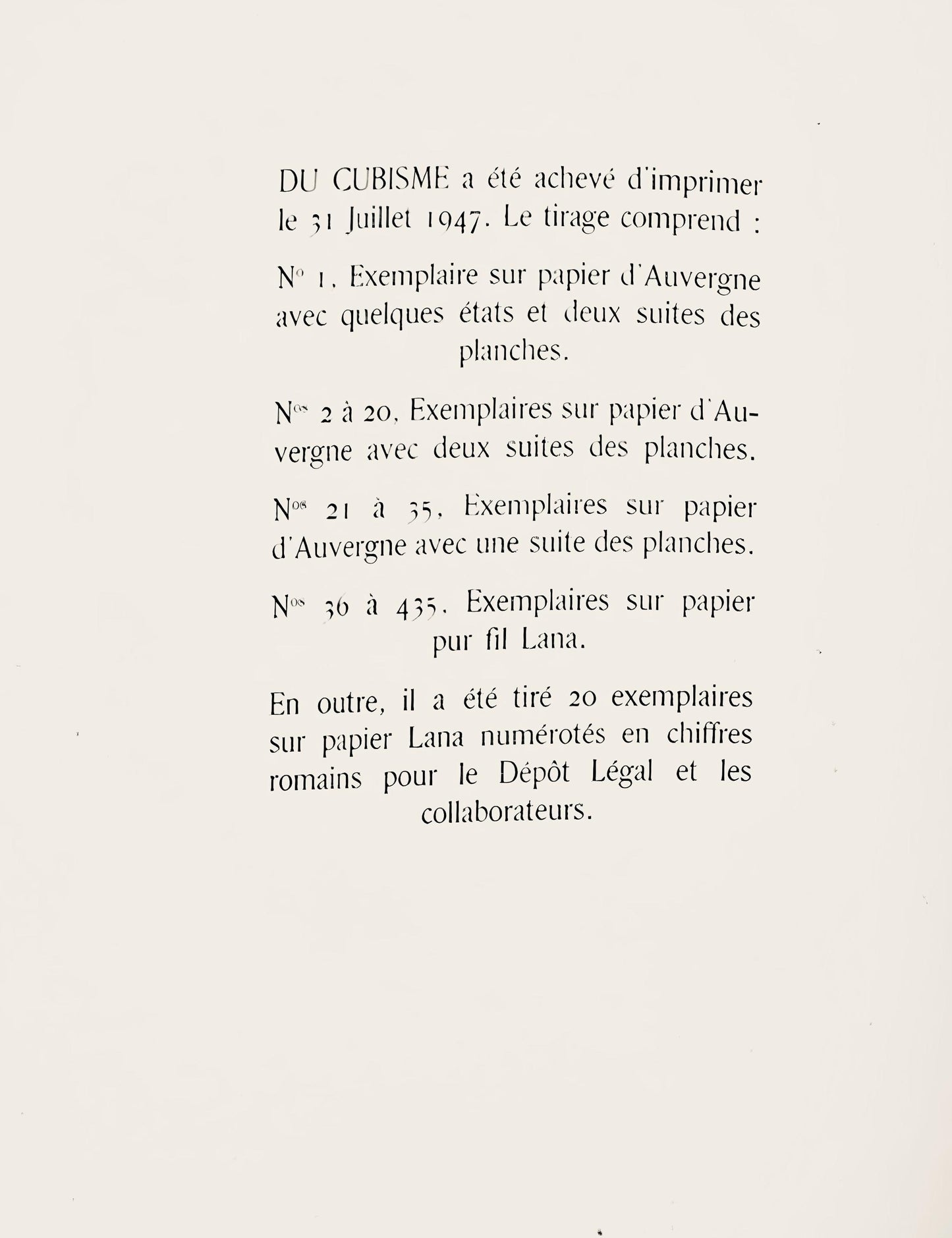 Fernand Lger, Composition, Du Cubisme, Etching