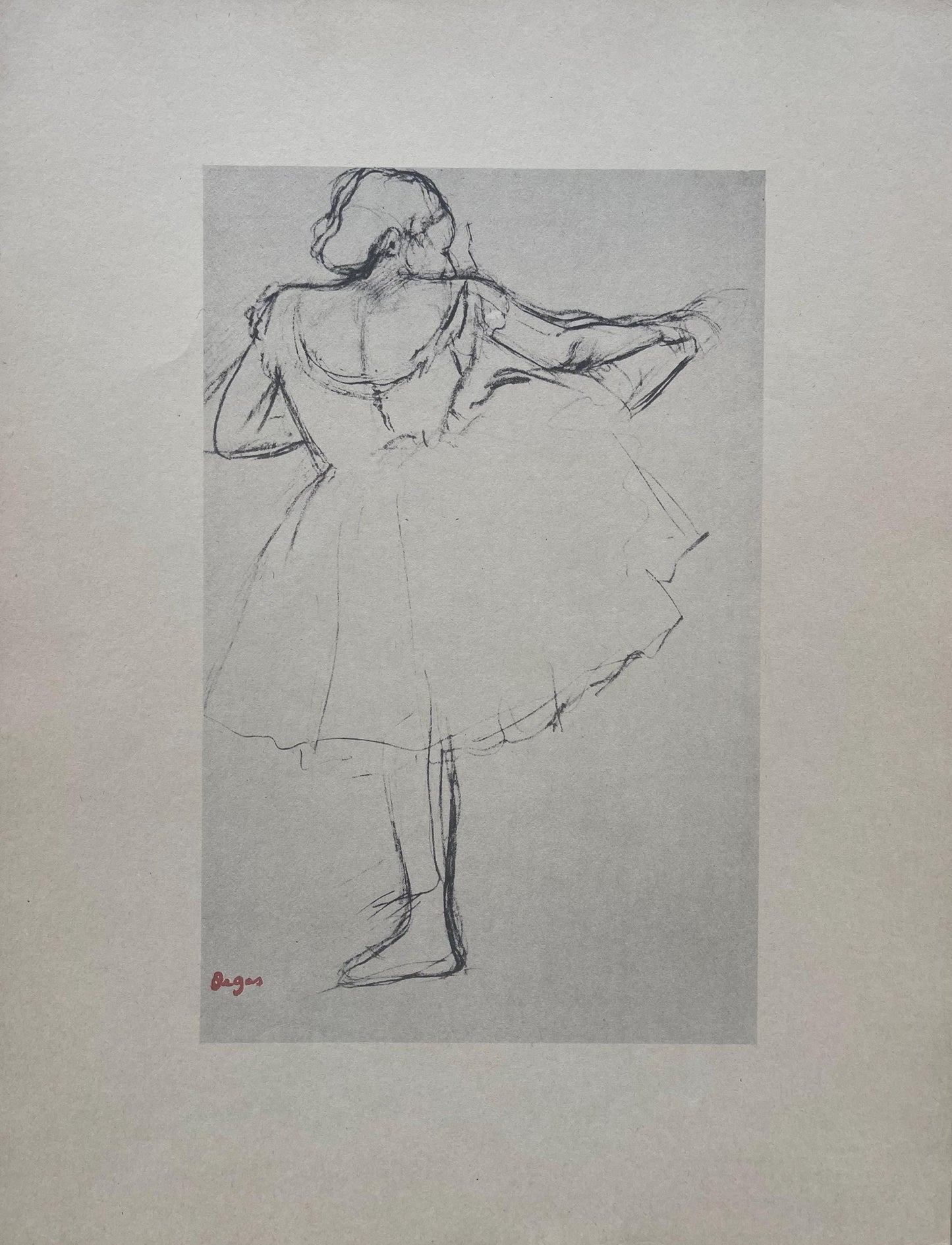 Edgar Degas, Dancer At The Bar, Ten Ballet Sketches, Lithograph