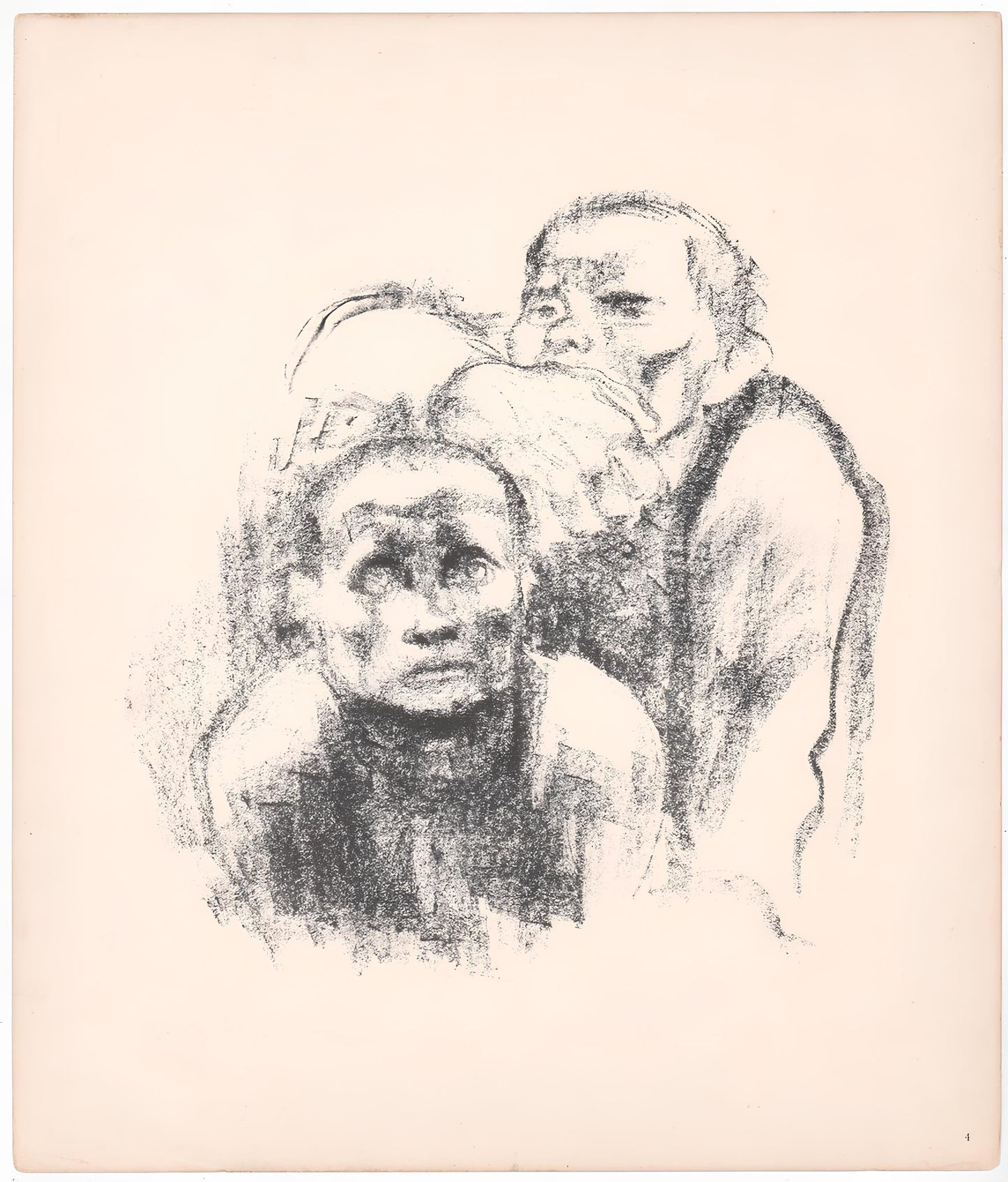 Kthe Kollwitz, Prisoners Listening To Music (Gefangene Musik Hrend), Lithograph