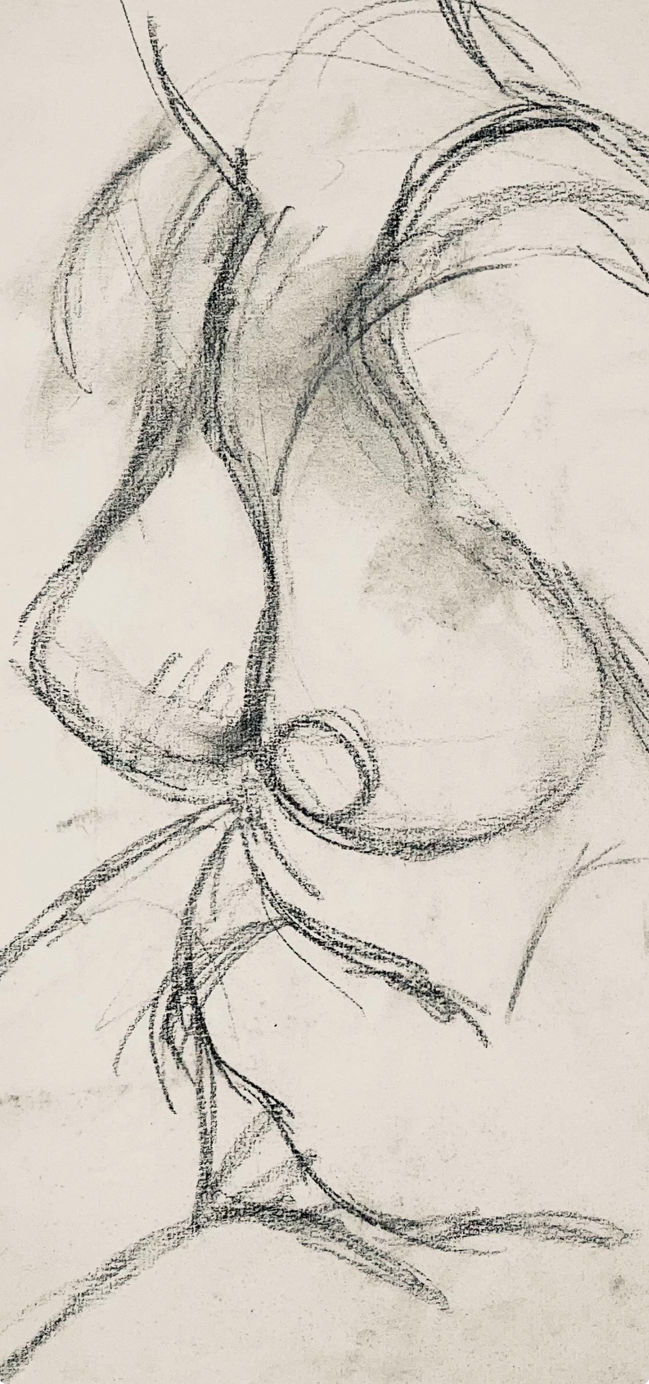 Ian Hornak, Renaissance Female Nude Figure Study, 1963, Original Drawing