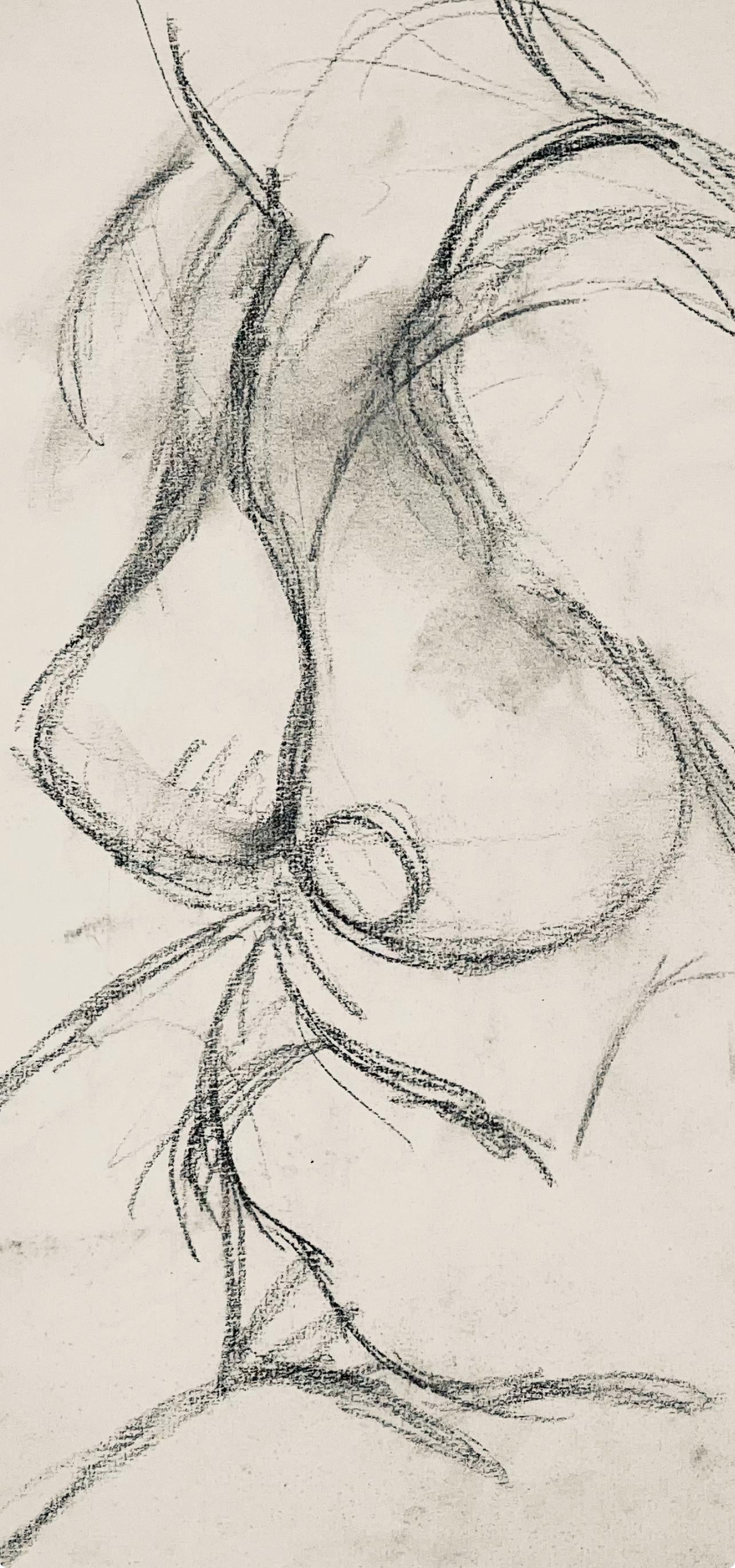 Ian Hornak, Renaissance Female Nude Figure Study, 1963, Original Drawing