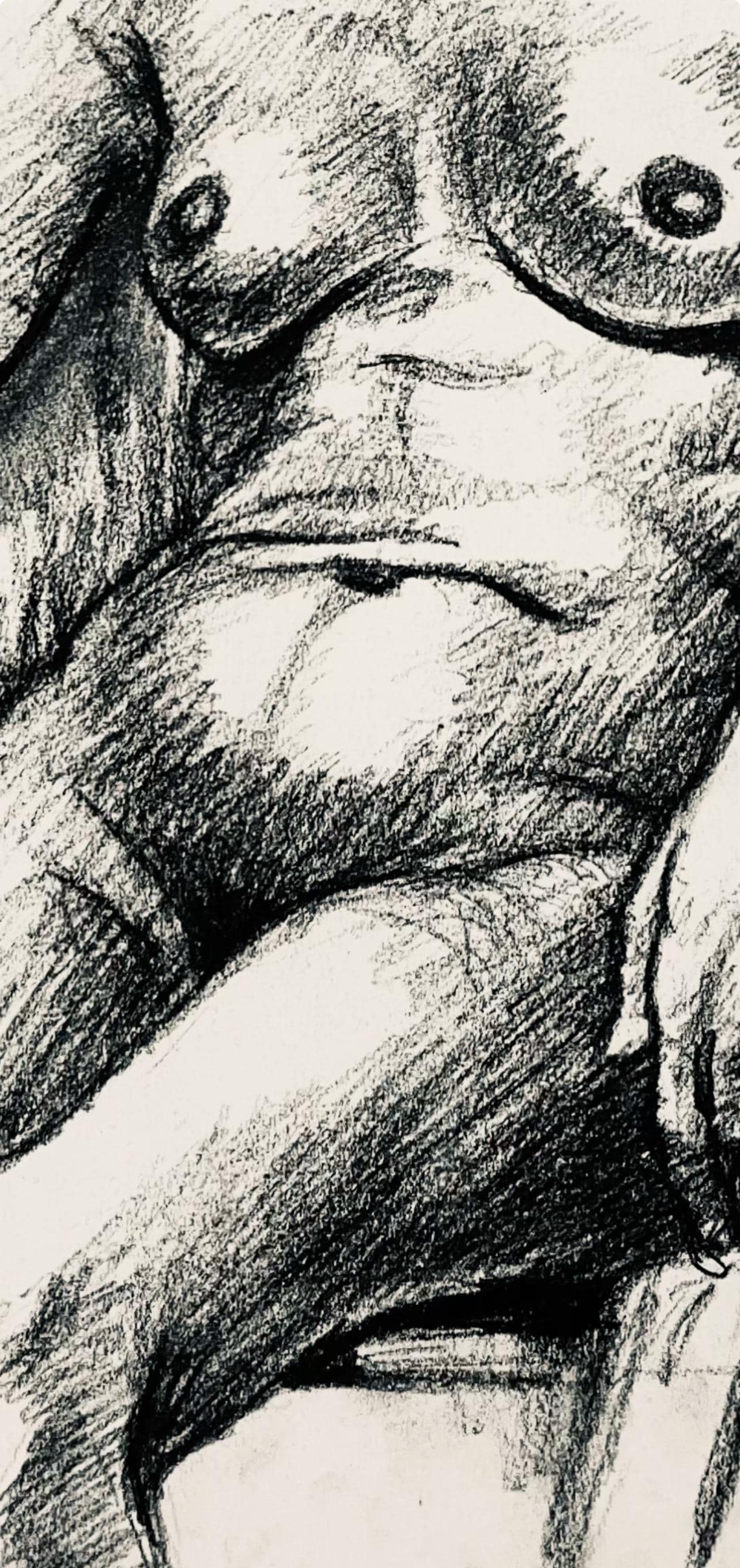 Ian Hornak, Renaissance Female Nude Figure Study, 1963, Original Drawing