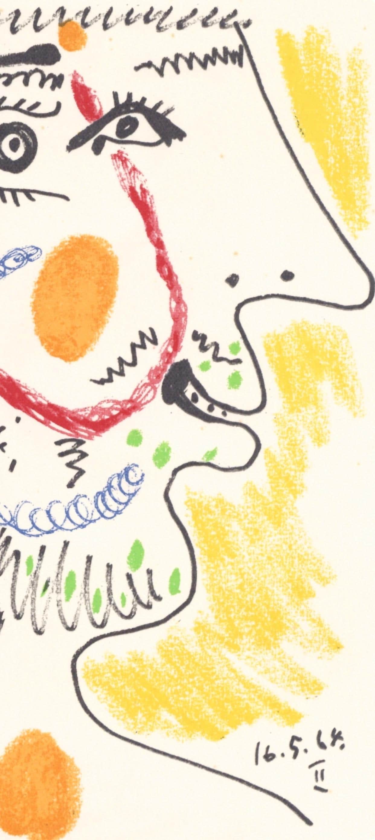 Pablo Picasso, Composition, Le Got Du Bonheur (Cramer 148; Bloch 2013), Mixed Media Lithograph