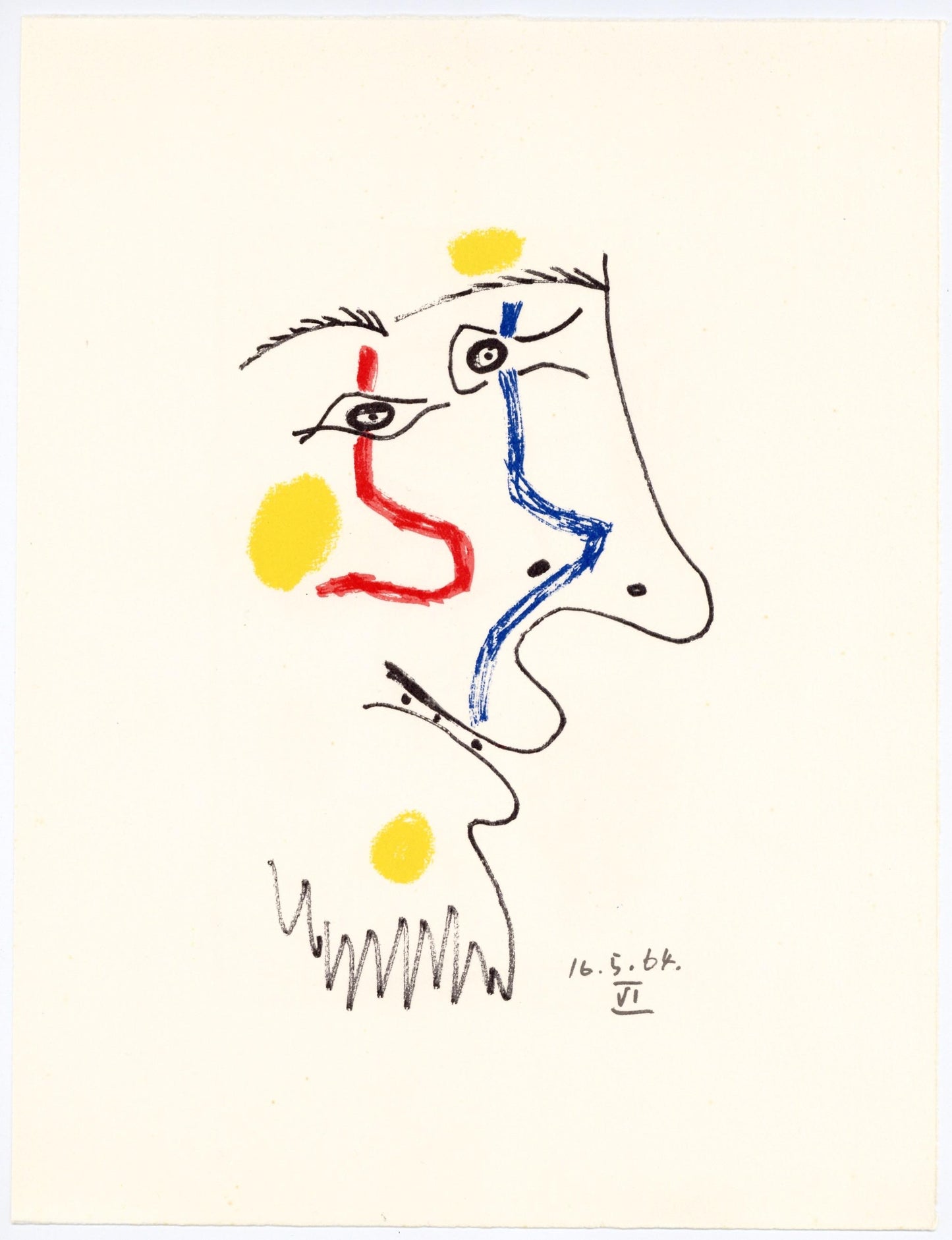 Pablo Picasso, Composition, Le Got Du Bonheur (Cramer 148; Bloch 2013), Mixed Media Lithograph