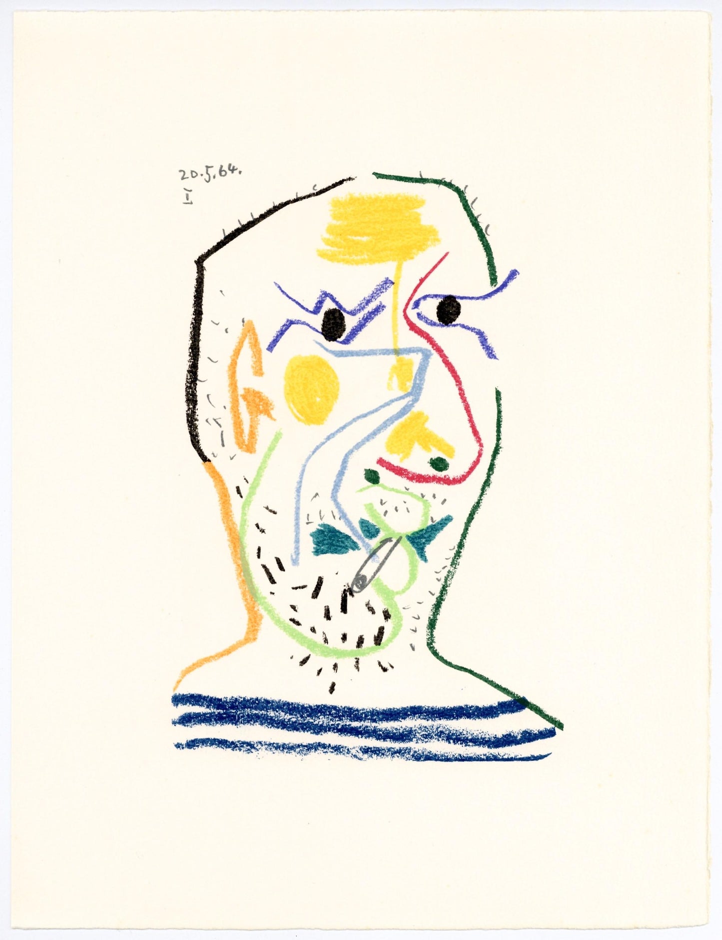 Pablo Picasso, Composition, Le Got Du Bonheur (Cramer 148; Bloch 2013), Mixed Media Lithograph