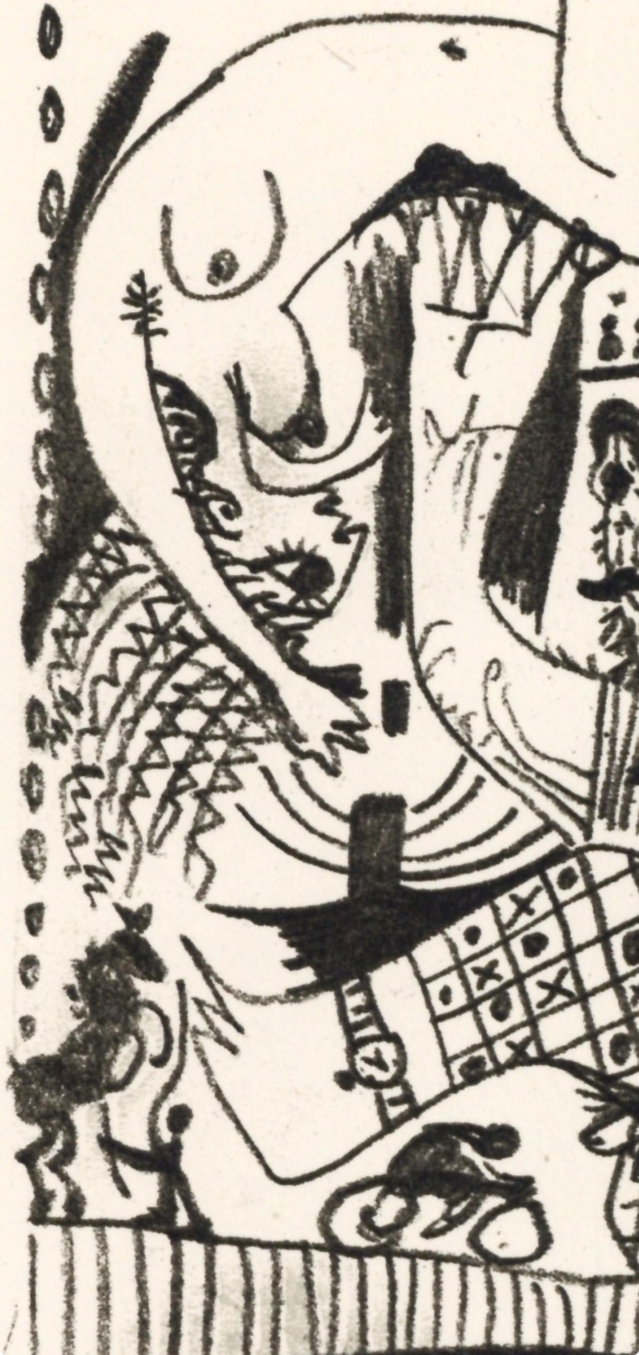 Pablo Picasso, Composition, Le Got Du Bonheur (Cramer 148; Bloch 2013), Mixed Media Lithograph