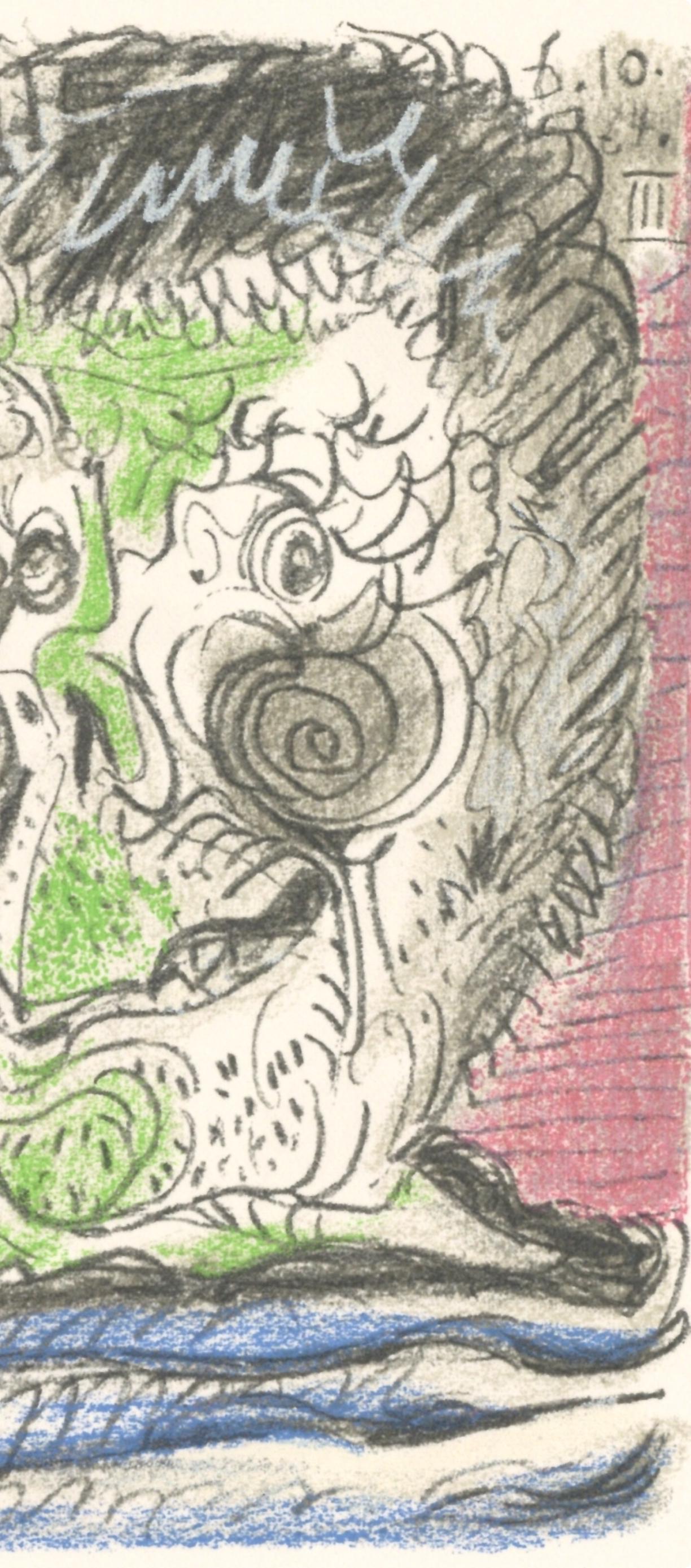 Pablo Picasso, Composition, Le Got Du Bonheur (Cramer 148; Bloch 2013), Mixed Media Lithograph
