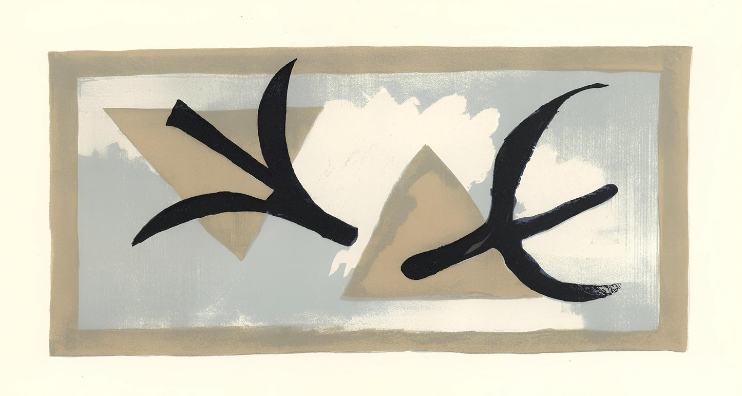 Georges Braque, Les Martinets (Maeght 1036), Derrire Le Miroir, Lithograph