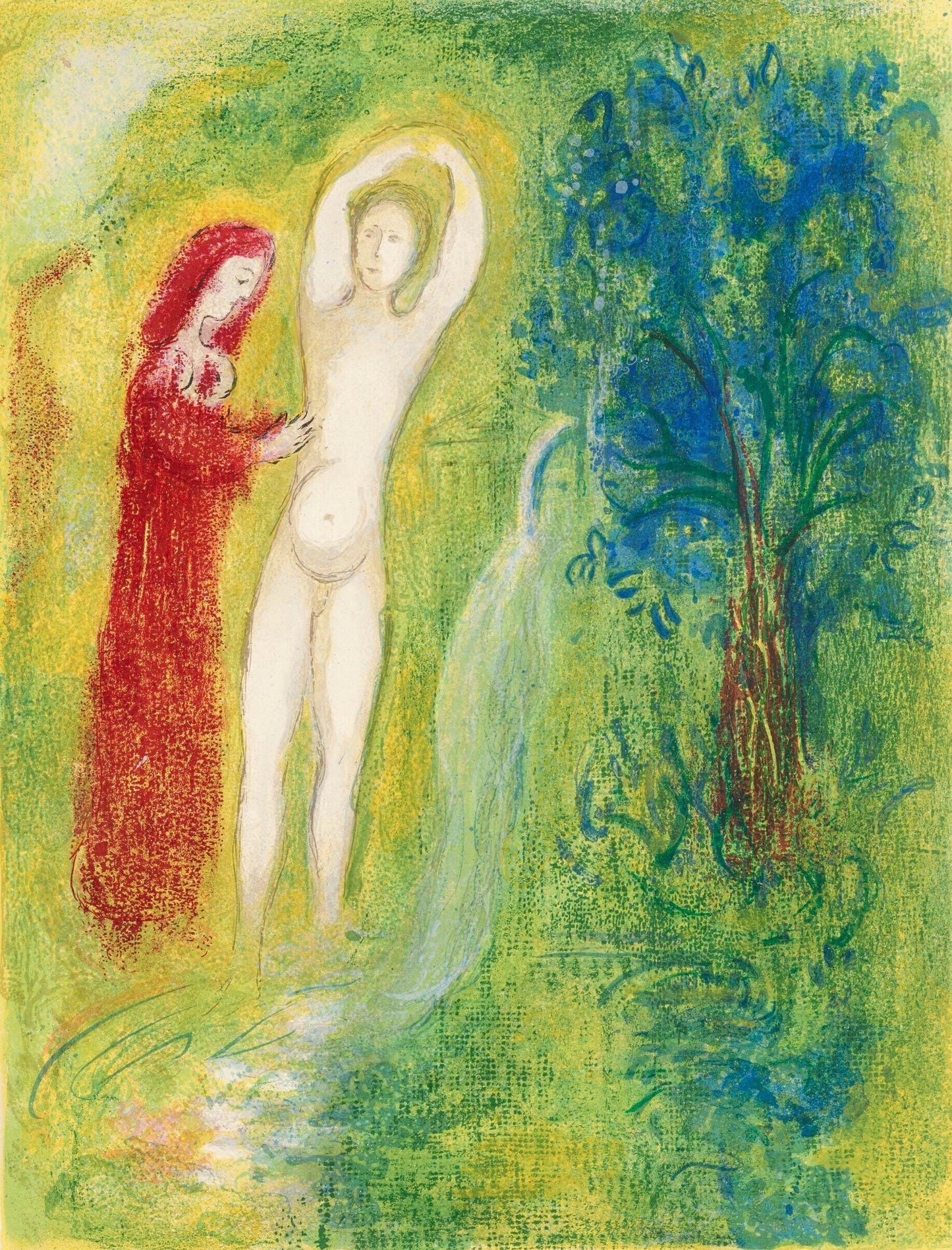 Marc Chagall, Daphnis Et Chlo Au Bord De La Fontaine, Daphnis Et Chlo, Hliogravure