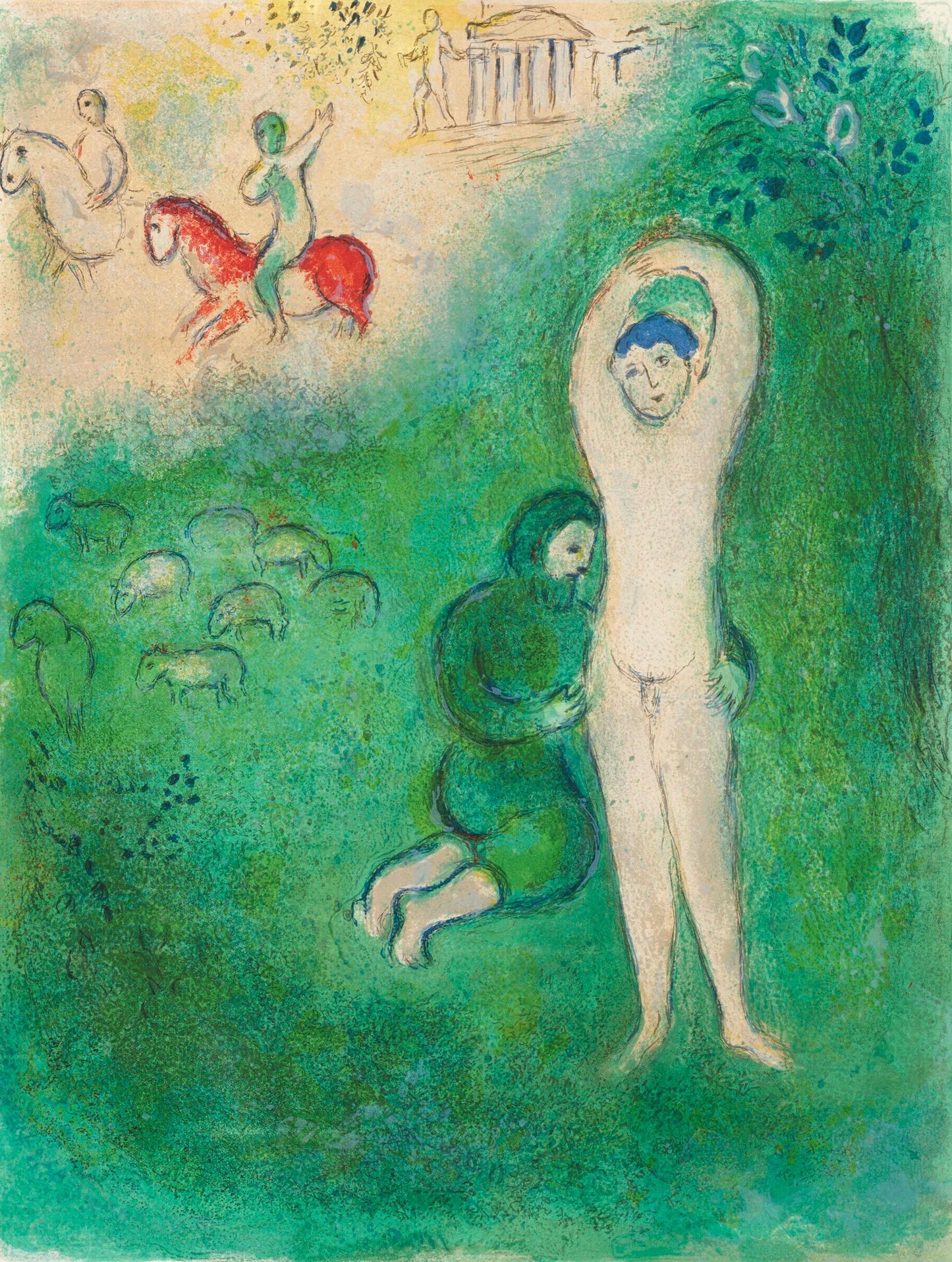 Marc Chagall, Daphnis Et Gnathon, Daphnis Et Chlo, Hliogravure