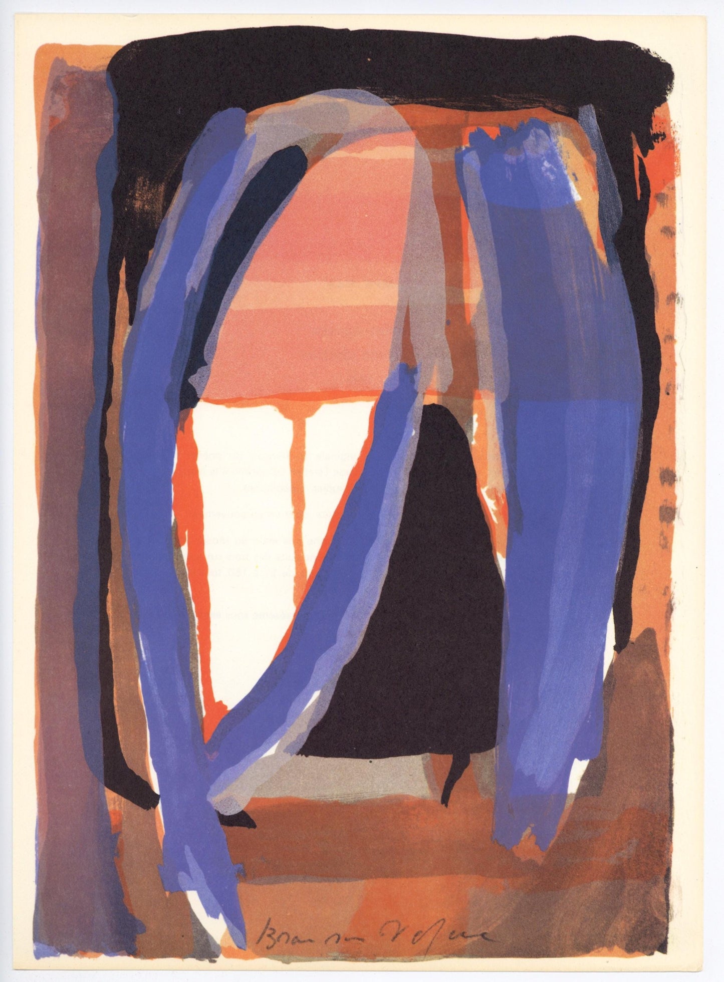 Geer Van Velde, Composition, Derrire Le Miroir, Lithograph