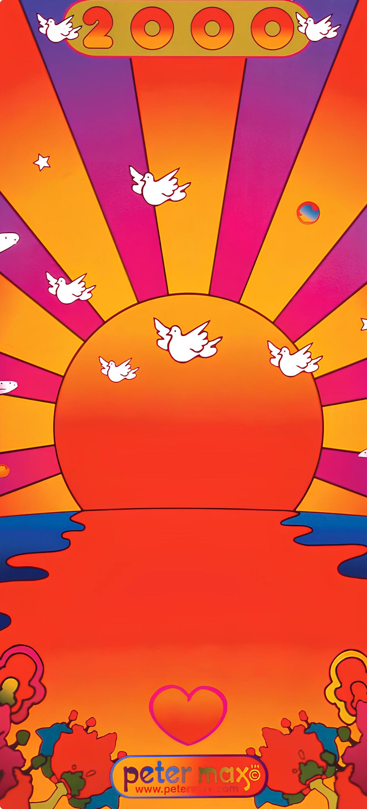Peter Max, Sunrise, 1999, Hand Signed, Official Edition Offset Lithograph