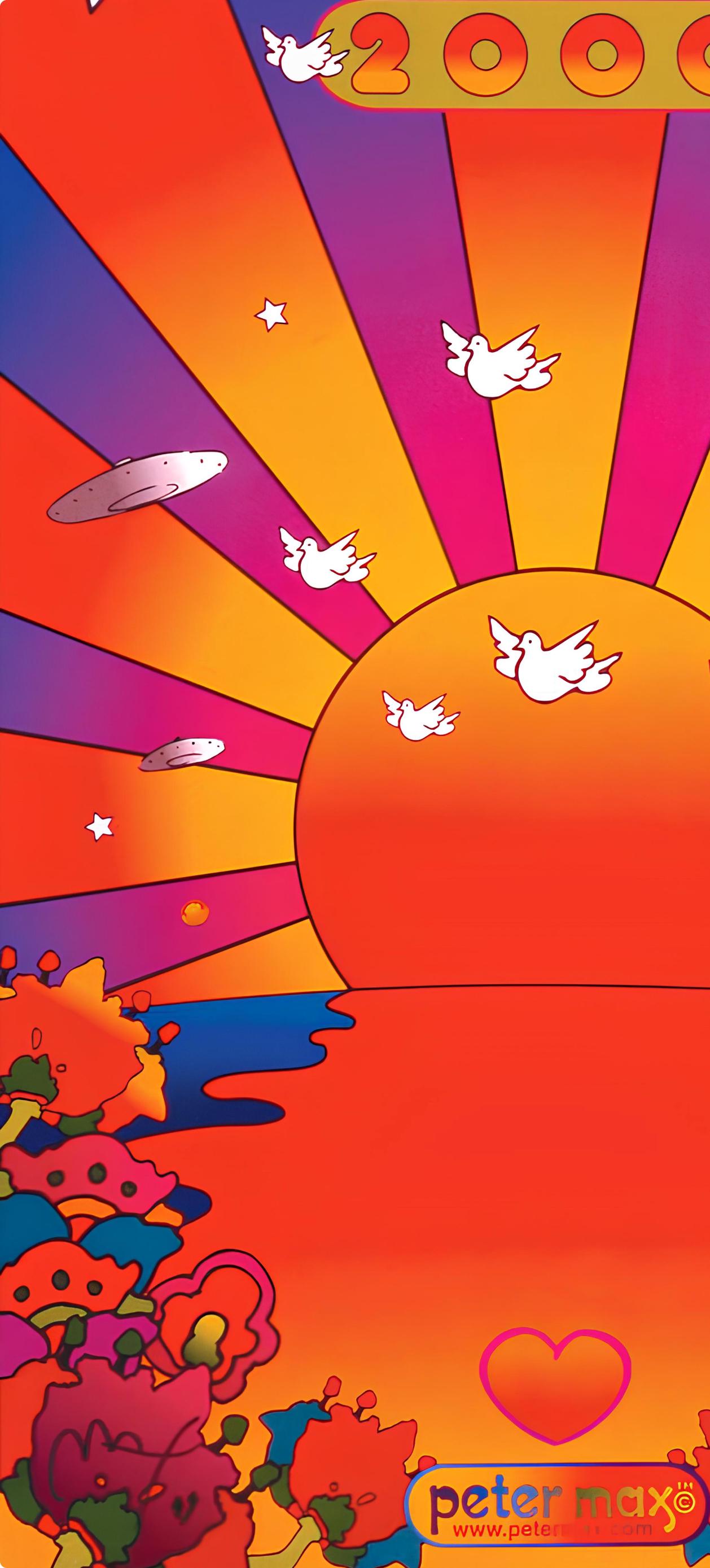 Peter Max, Sunrise, 1999, Hand Signed, Official Edition Offset Lithograph