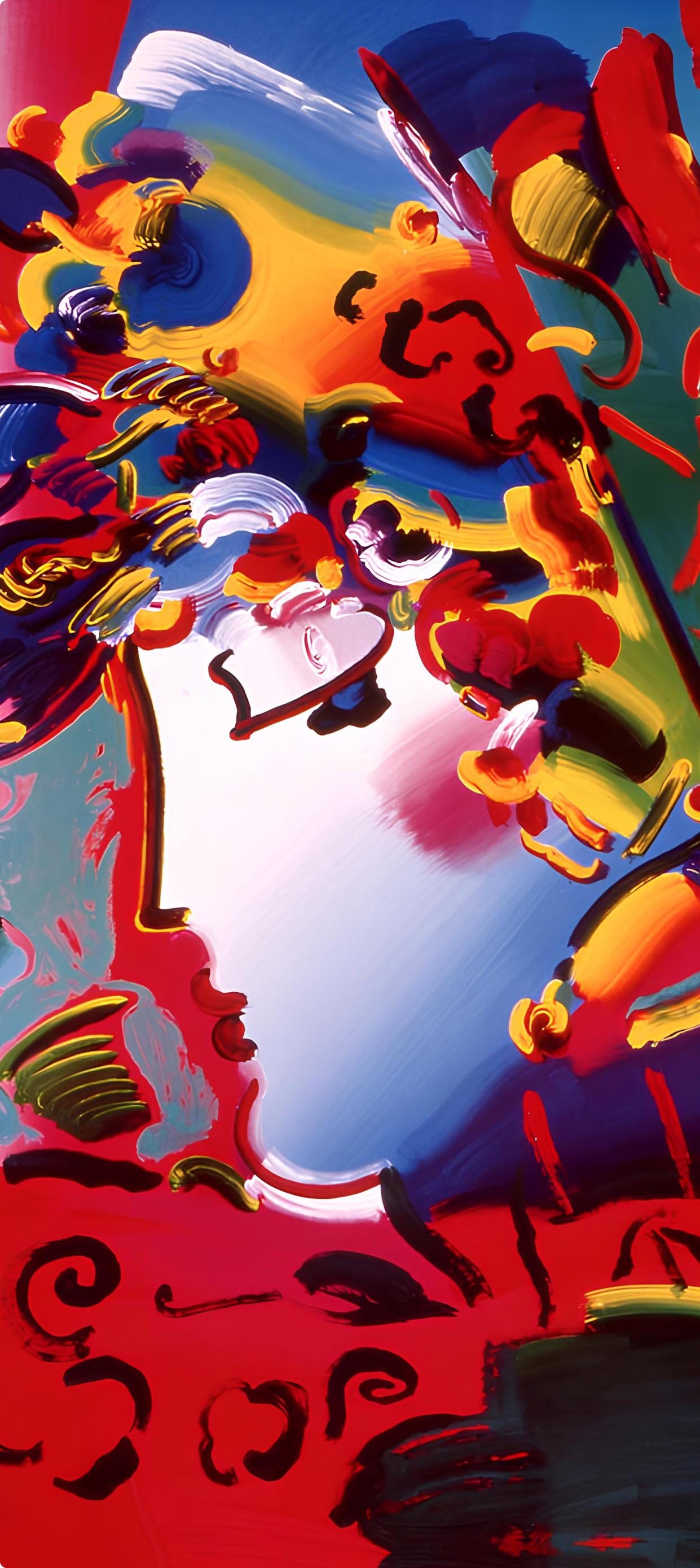 Peter Max, Blushing Beauty Ii, 1999, Hand Signed, Official Edition Offset Lithograph