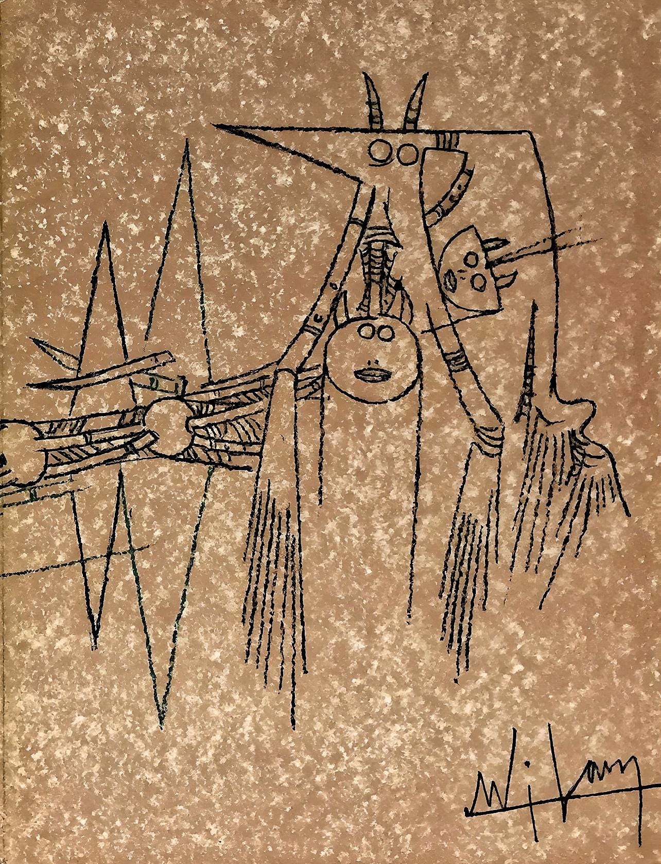 Wifredo Lam ???, Composition, Suites N3, Lithograph