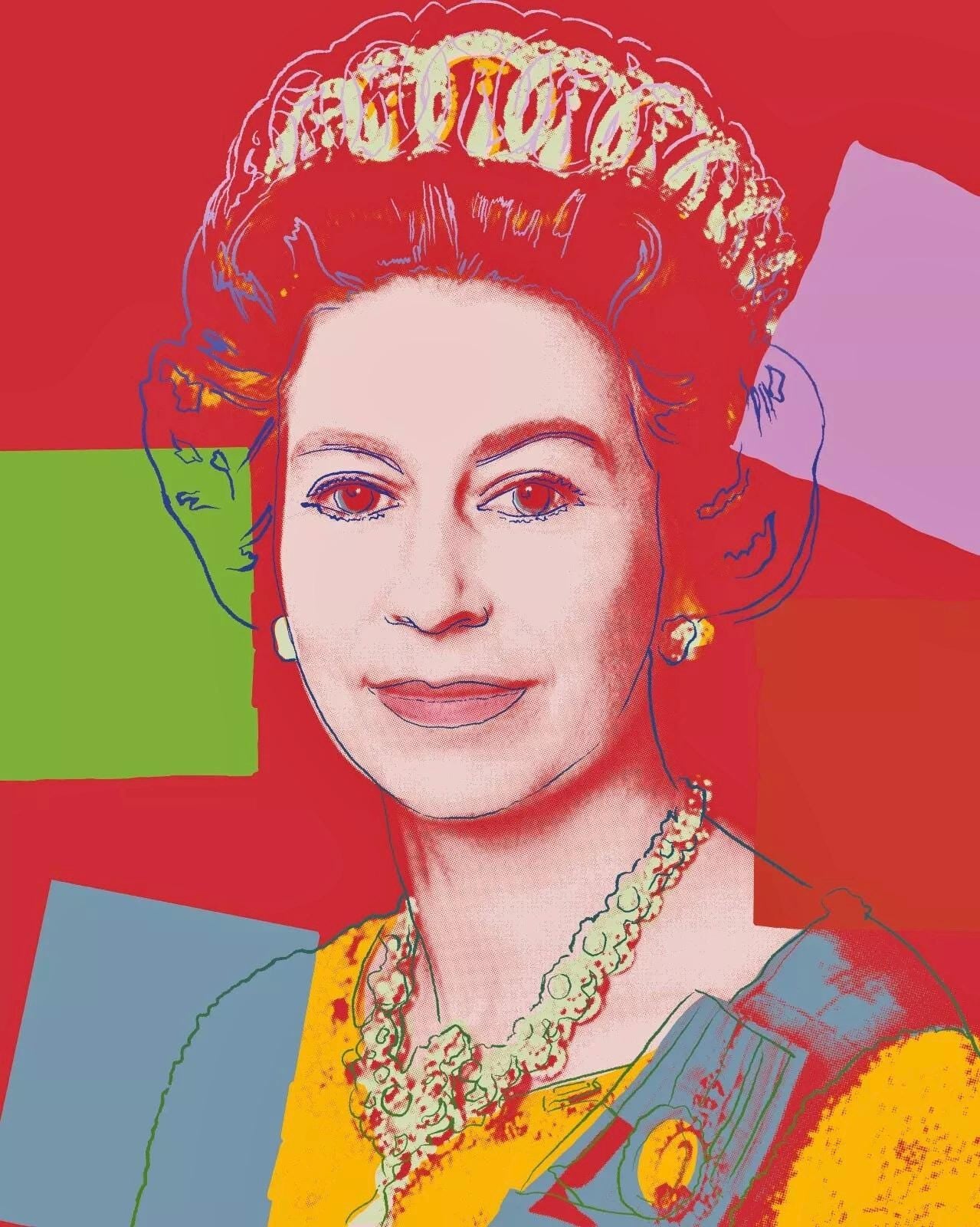 Andy Warhol, Queen Elizabeth Ii, N334, N335, N336, N337, Suite Of Four, Official, Sunday B.