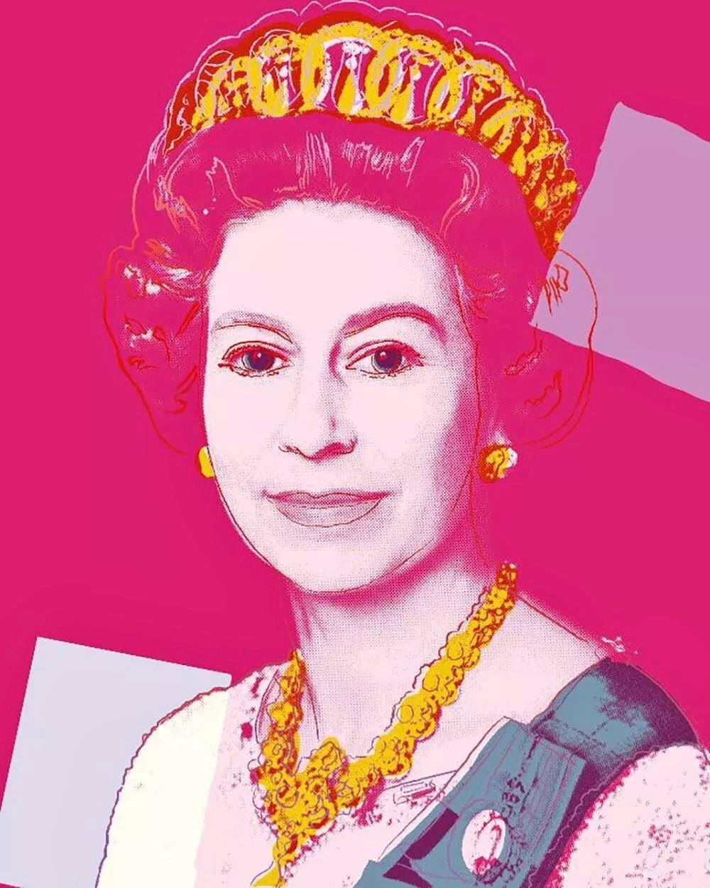 Andy Warhol, Queen Elizabeth Ii, N334, N335, N336, N337, Suite Of Four, Official, Sunday B.