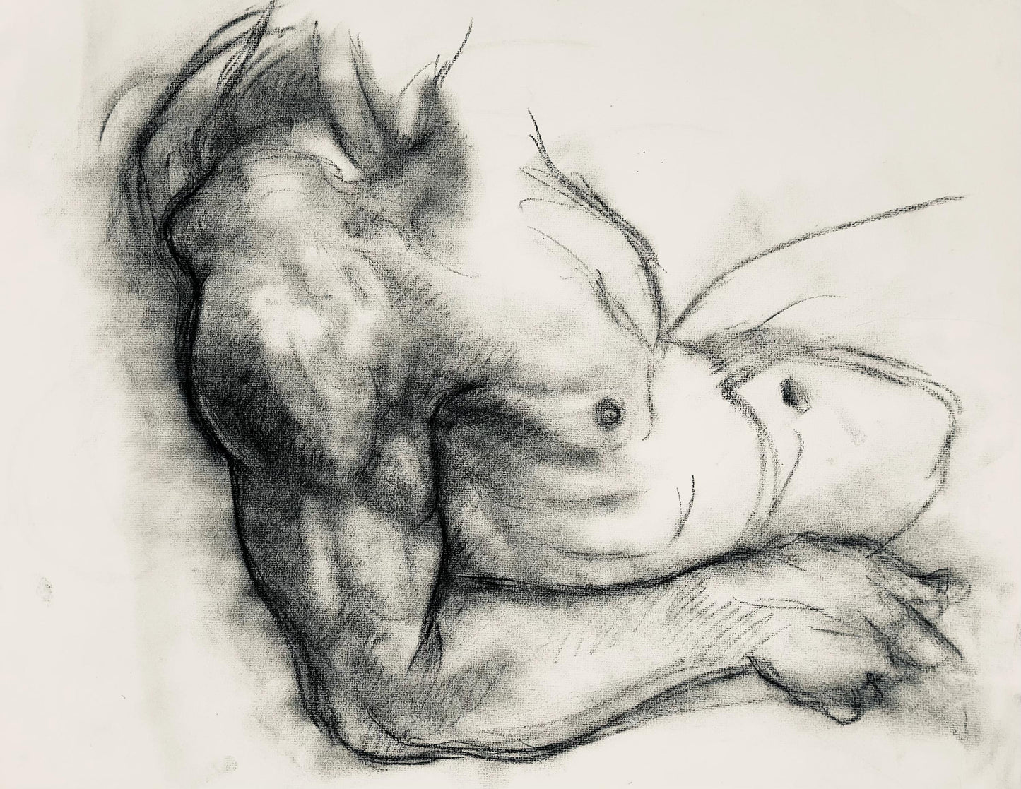 Ian Hornak, Renaissance Male Nude Figure Study, 1963, Original Drawing