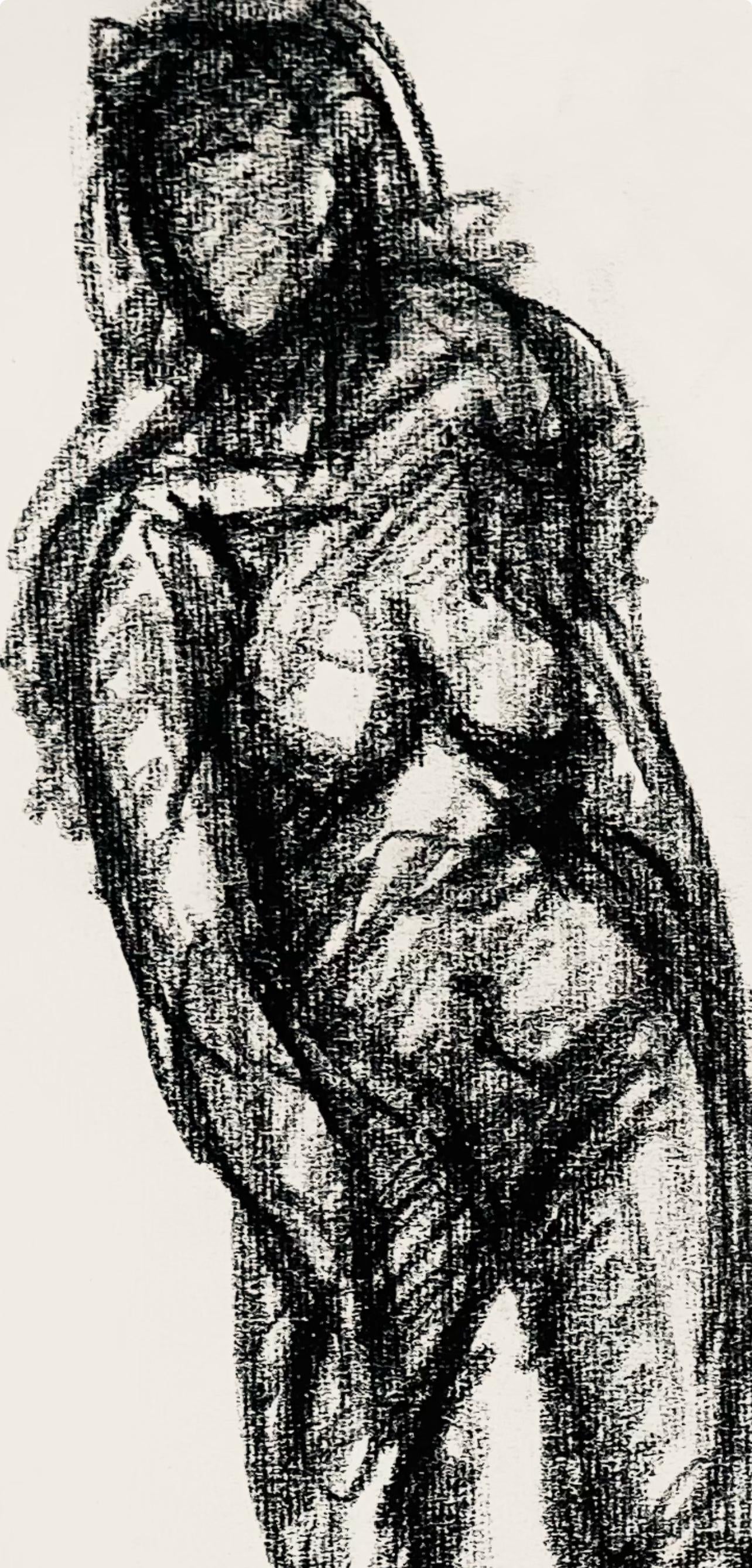 Ian Hornak, Renaissance Female Nude Figure Study, 1963, Original Drawing