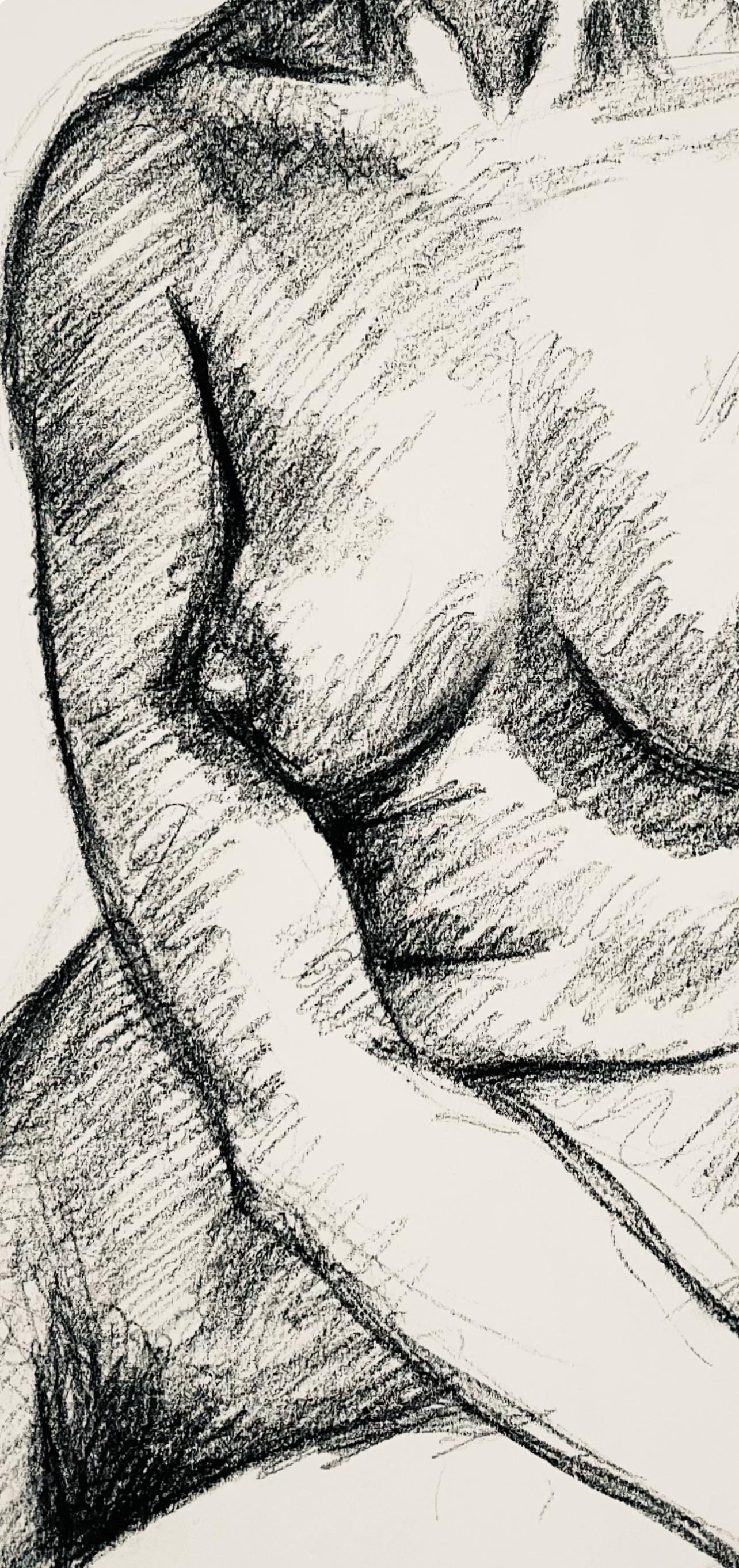 Ian Hornak, Renaissance Female Nude Figure Study, 1963, Original Drawing