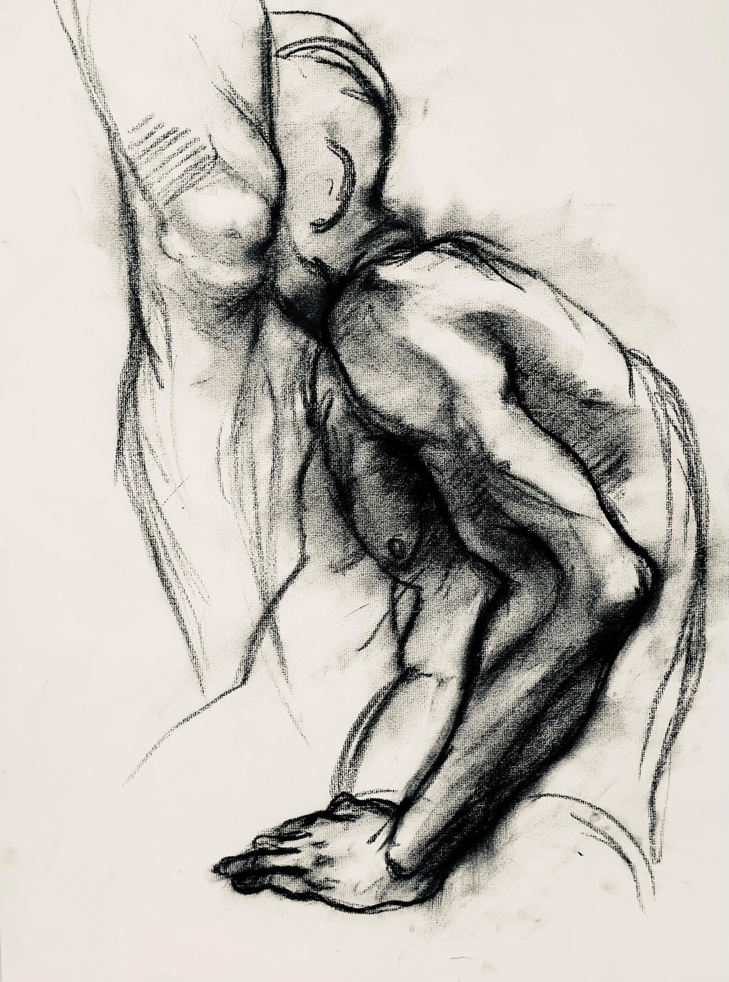 Ian Hornak, Renaissance Male Nude Figure Study, 1963, Original Drawing