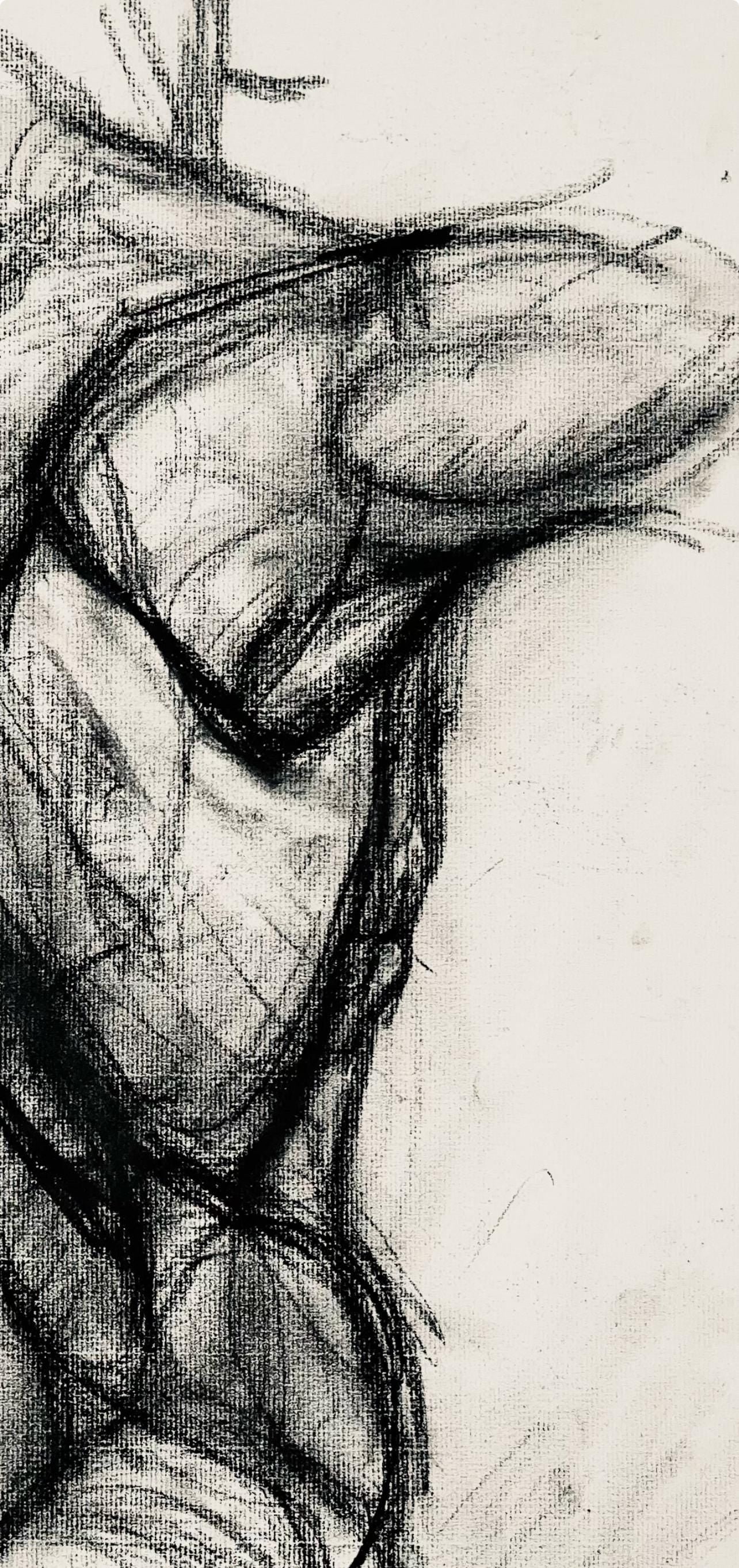 Ian Hornak, Renaissance Male Nude Figure Study, 1963, Original Drawing