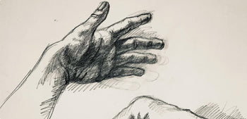 Ian Hornak, Renaissance Hand Study, 1964, Original Drawing