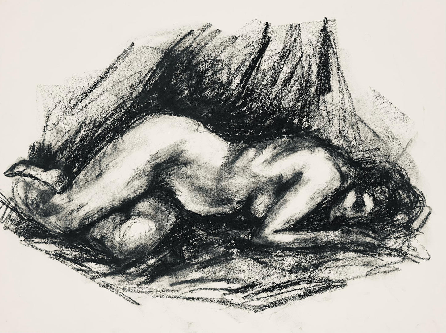 Ian Hornak, Renaissance Female Nude Figure Study, 1963, Original Drawing