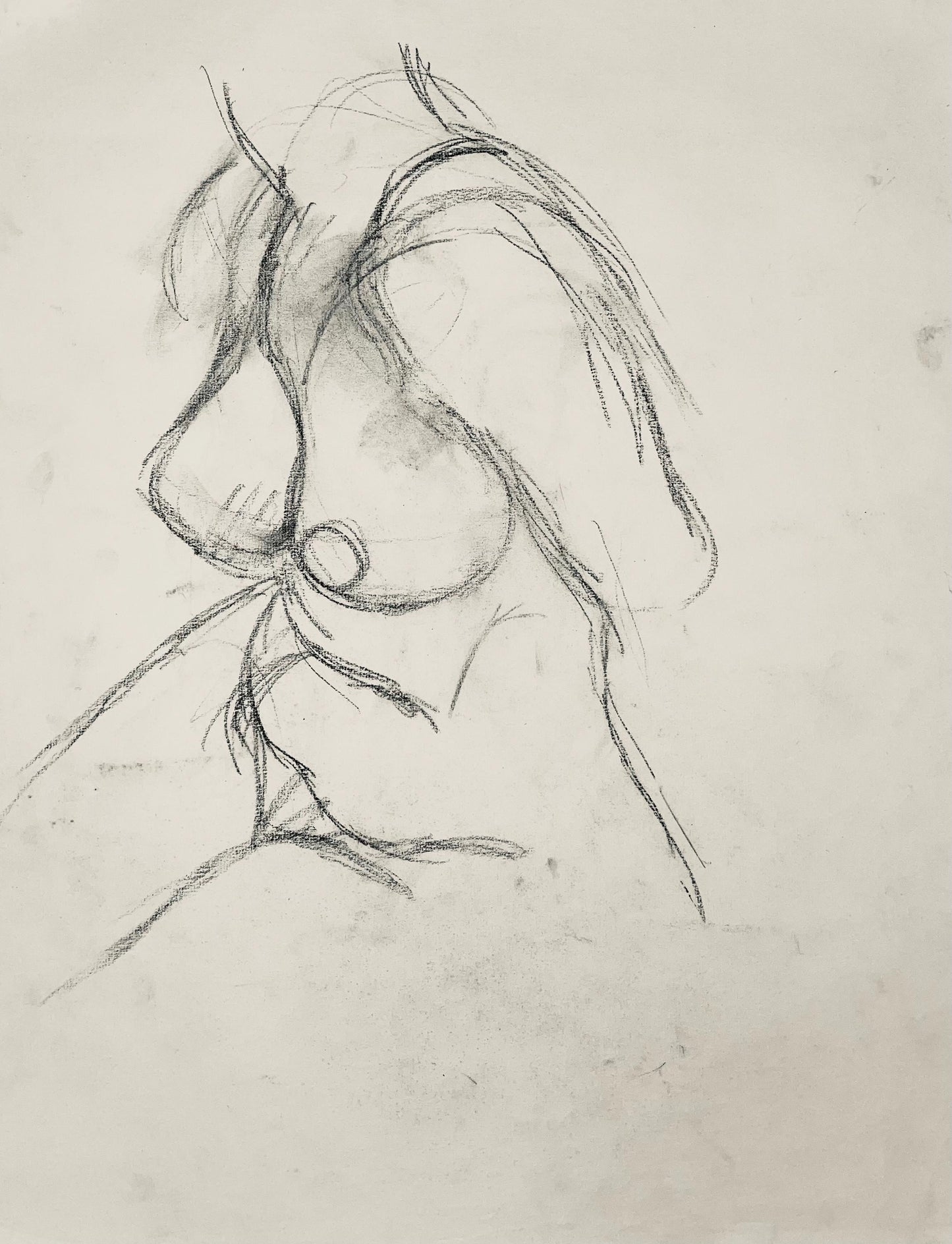 Ian Hornak, Renaissance Female Nude Figure Study, 1963, Original Drawing
