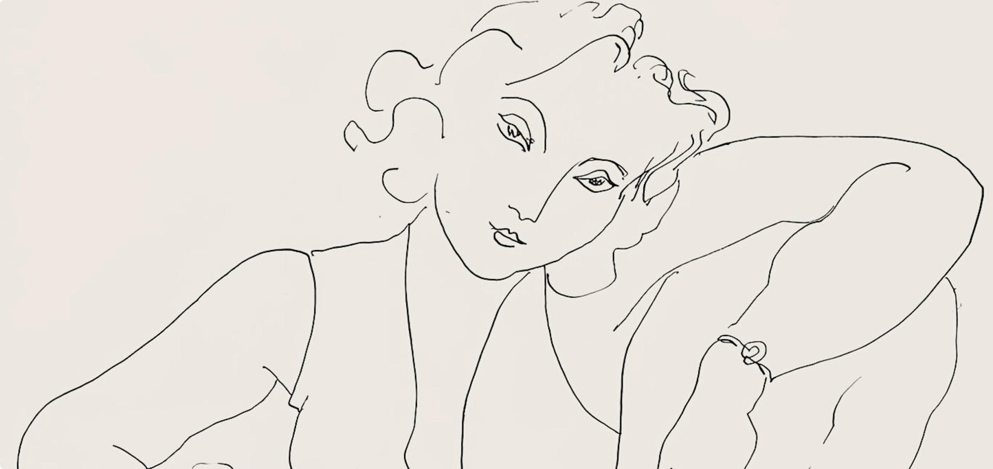 Henri Matisse, Srie B, Var. 5 (Duthuit 9), Henri Matisse, Dessins, Thmes Et Variations, Lithograph