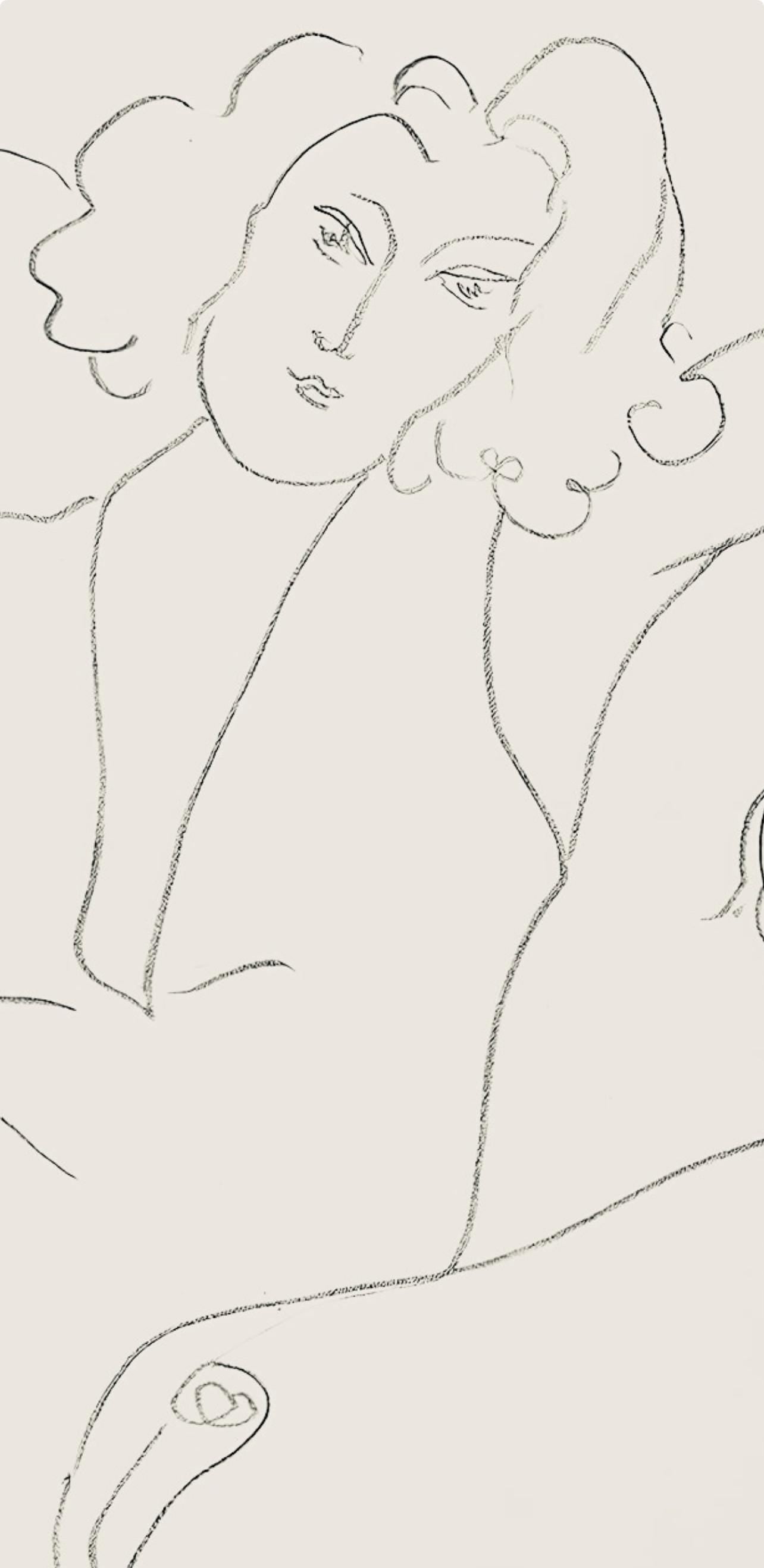 Henri Matisse, Srie B, Var. 4 (Duthuit 9), Henri Matisse, Dessins, Thmes Et Variations, Lithograph