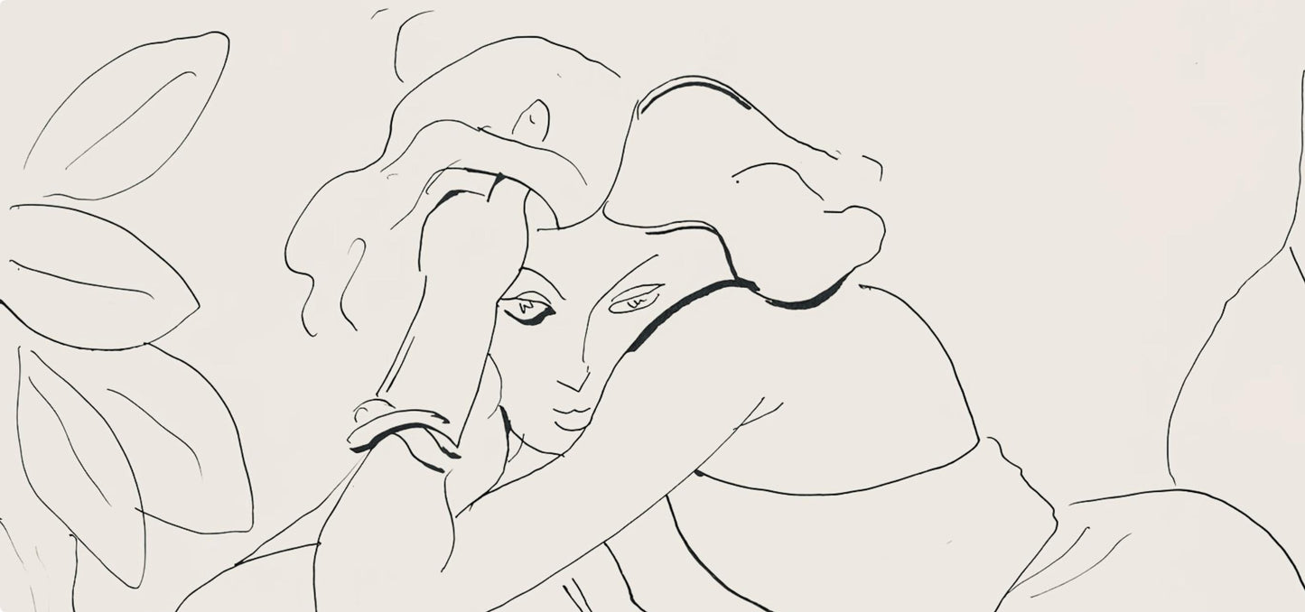Henri Matisse, Srie C, Var. 8 (Duthuit 9), Henri Matisse, Dessins, Thmes Et Variations, Lithograph