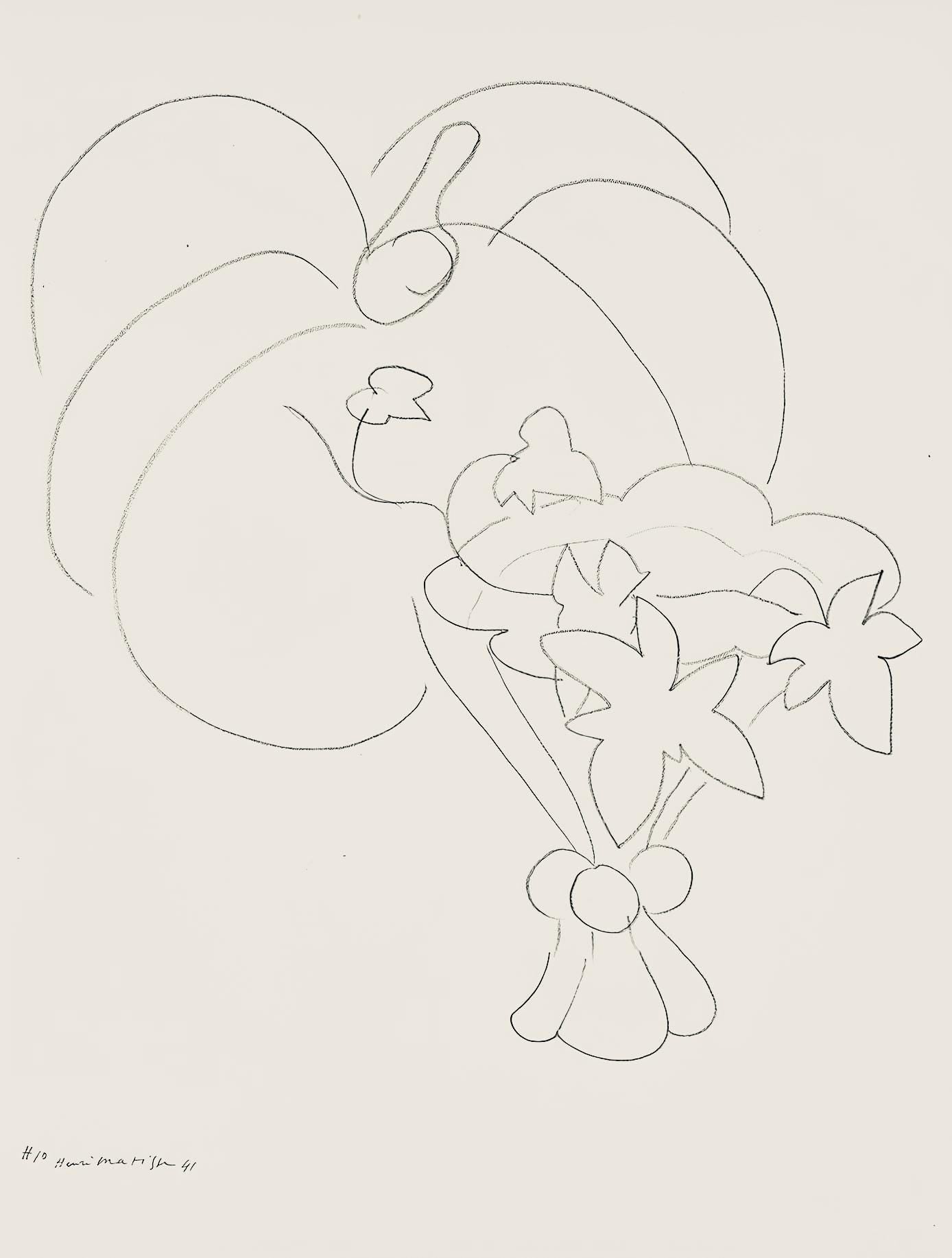 Henri Matisse, Srie H, Var. 10 (Duthuit 9), Henri Matisse, Dessins, Thmes Et Variations, Lithograph