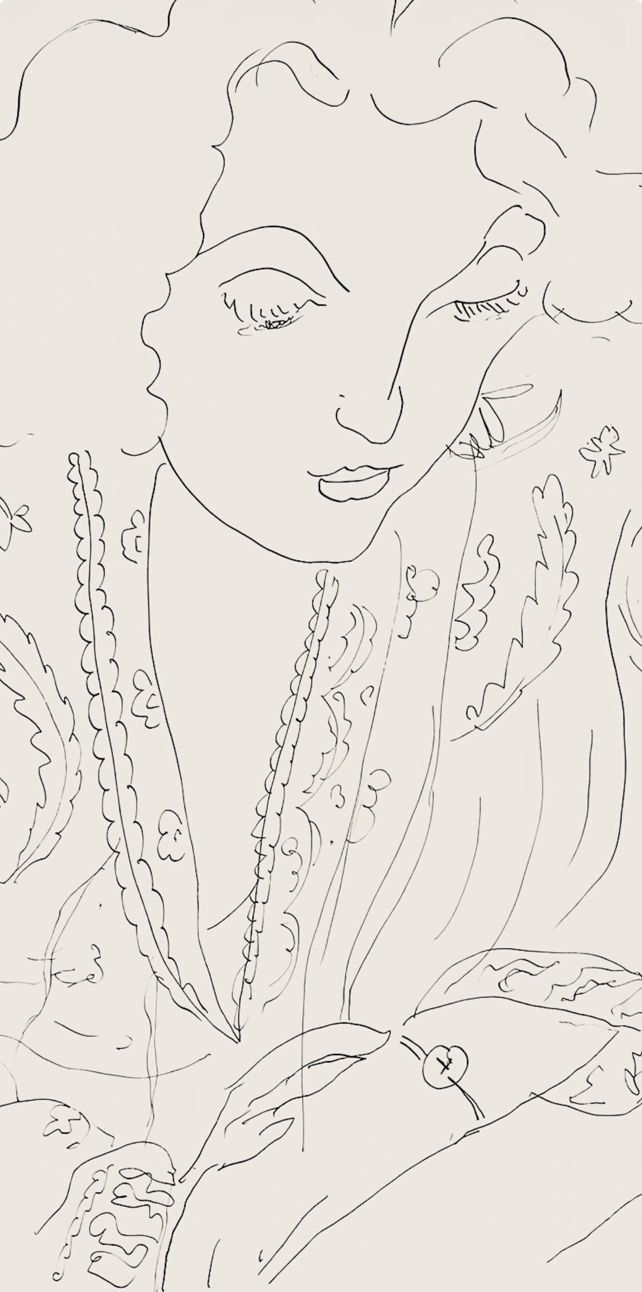 Henri Matisse, Srie I, Var. 14 (Duthuit 9), Henri Matisse, Dessins, Thmes Et Variations, Lithograph