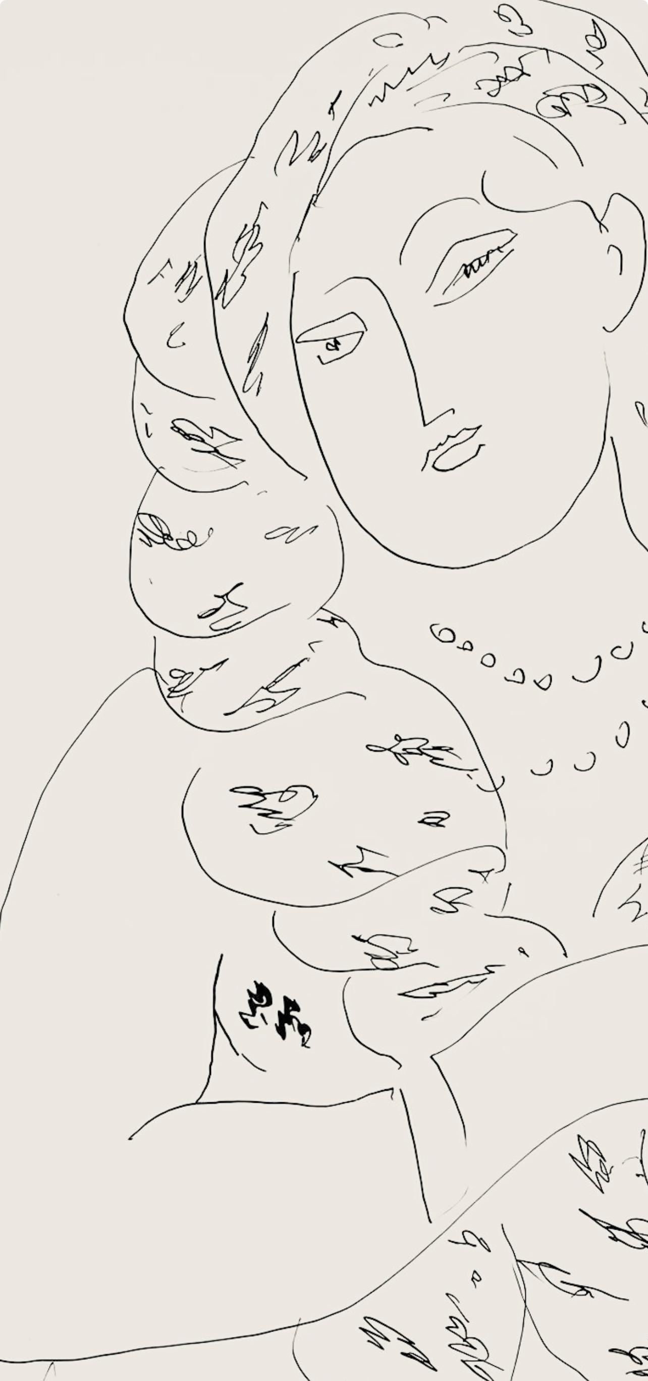 Henri Matisse, Srie K, Var. 6 (Duthuit 9), Henri Matisse, Dessins, Thmes Et Variations, Lithograph