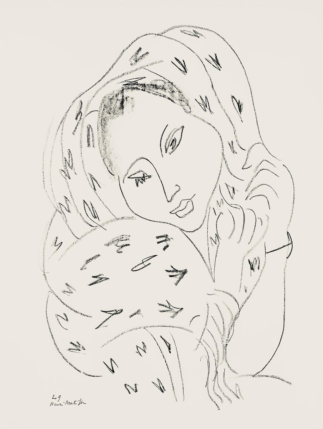 Henri Matisse, Srie L, Var. 9 (Duthuit 9), Henri Matisse, Dessins, Thmes Et Variations, Lithograph