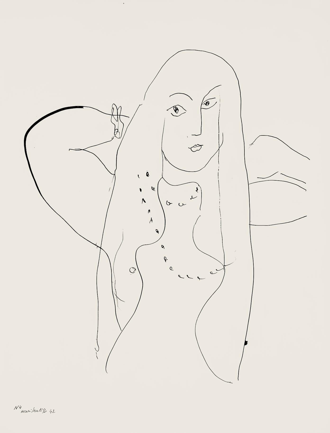 Henri Matisse, Srie N, Var. 4 (Duthuit 9), Henri Matisse, Dessins, Thmes Et Variations, Lithograph