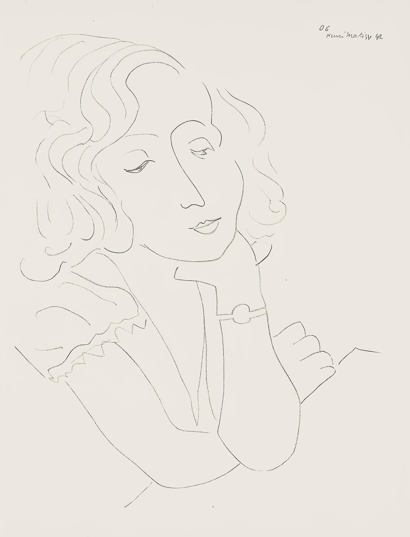 Henri Matisse, Srie O, Var. 6 (Duthuit 9), Henri Matisse, Dessins, Thmes Et Variations, Lithograph