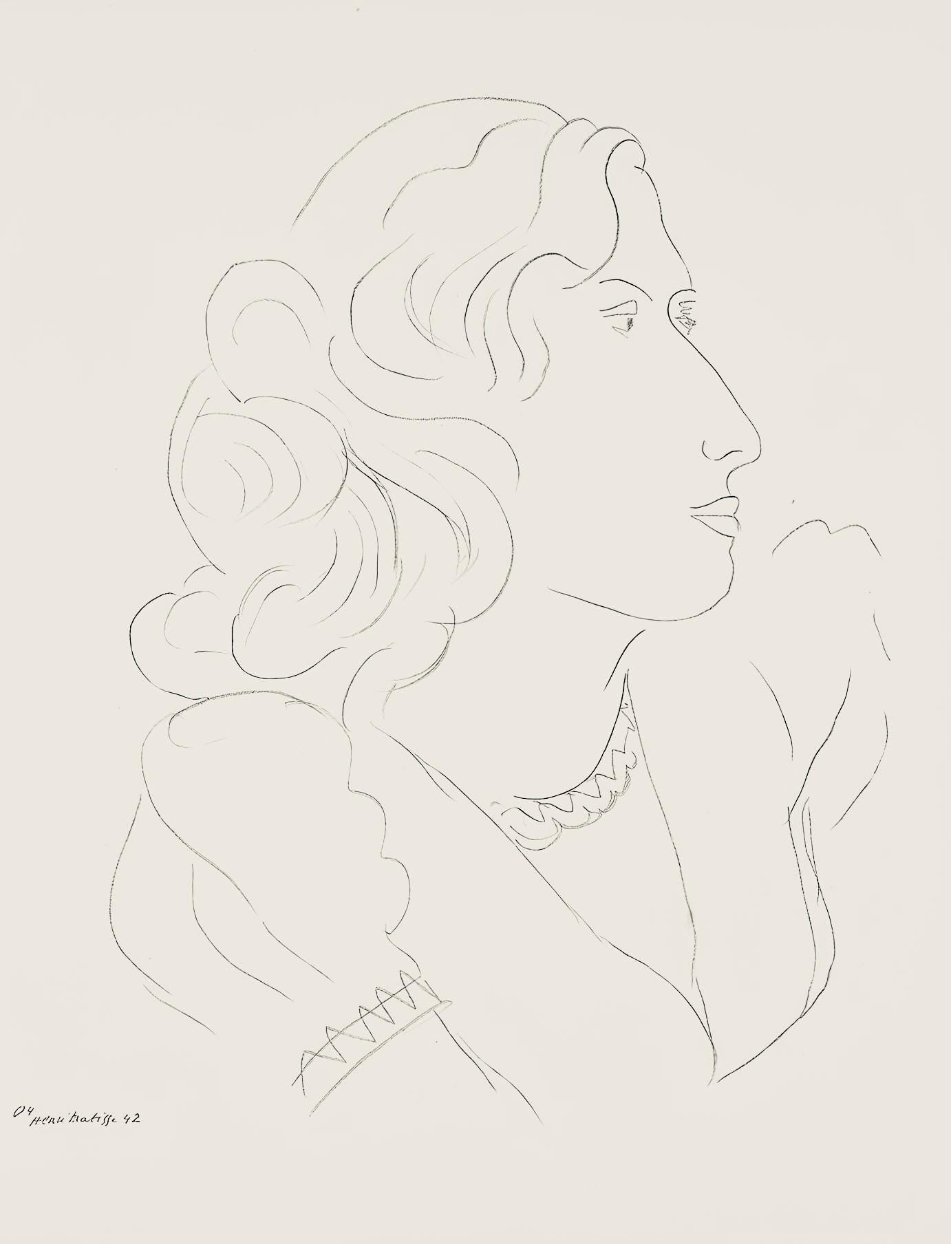 Henri Matisse, Srie O, Var. 4 (Duthuit 9), Henri Matisse, Dessins, Thmes Et Variations, Lithograph