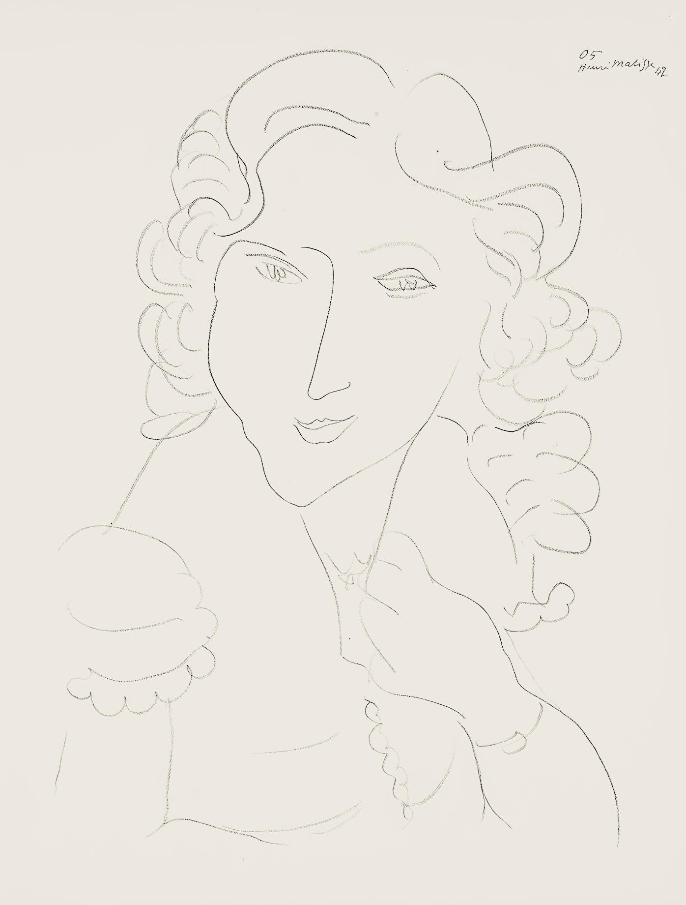 Henri Matisse, Srie O, Var. 5 (Duthuit 9), Henri Matisse, Dessins, Thmes Et Variations, Lithograph