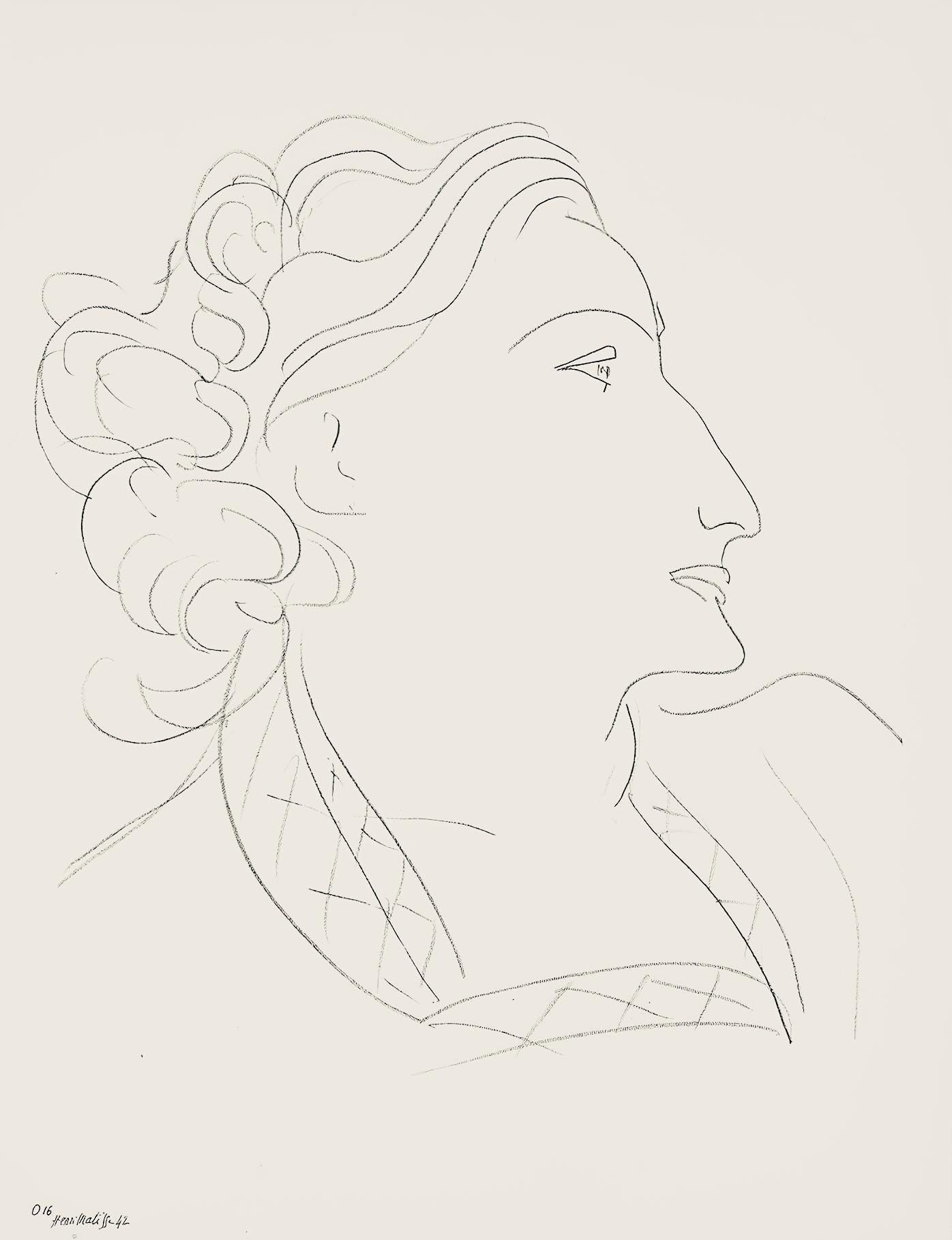 Henri Matisse, Srie O, Var. 16 (Duthuit 9), Henri Matisse, Dessins, Thmes Et Variations, Lithograph